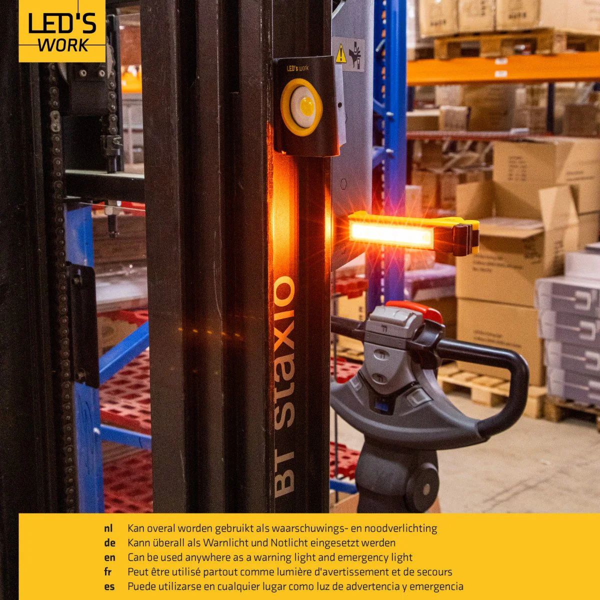LED's Work Oplaadbare LED Werklamp op accu 600 - Werkt draadloos - Met magneet en haak - Image 10