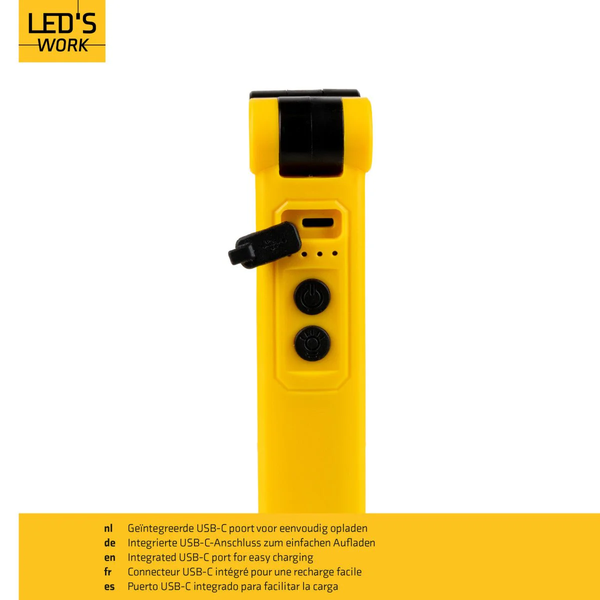 LED's Work Oplaadbare LED Werklamp op accu 600 - Werkt draadloos - Met magneet en haak - Image 11