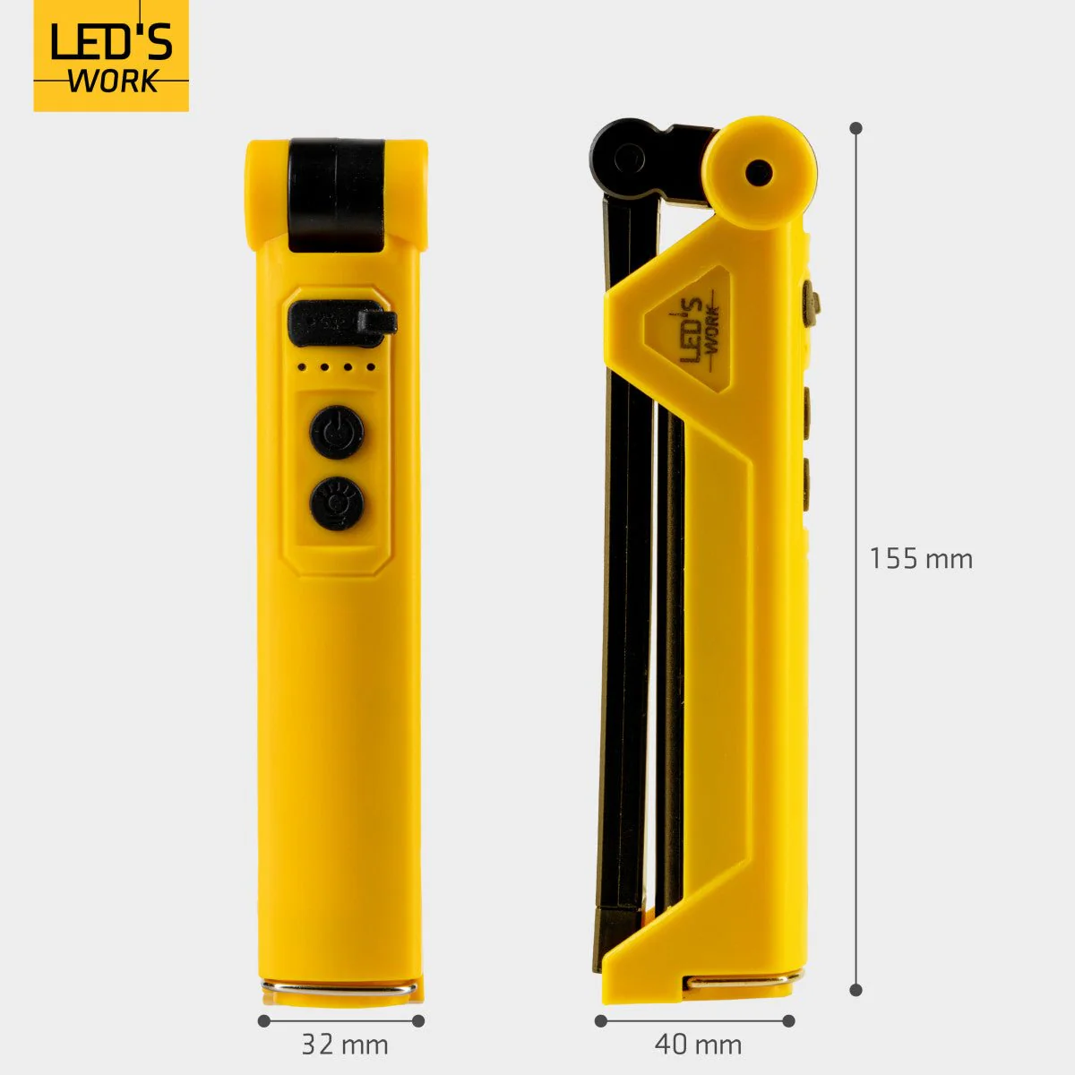 LED's Work Oplaadbare LED Werklamp op accu 600 - Werkt draadloos - Met magneet en haak - Image 12