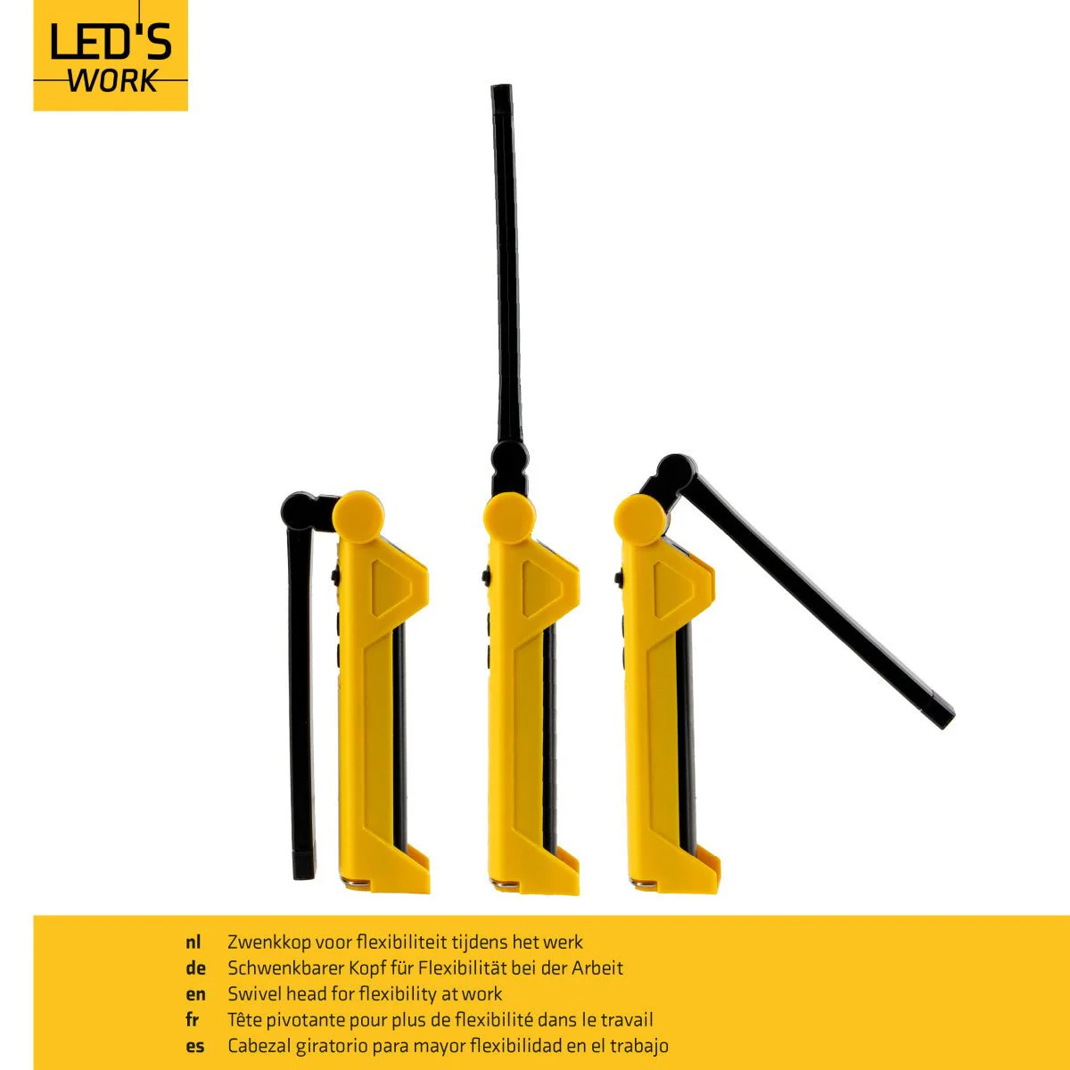 LED's Work Oplaadbare LED Werklamp op accu 600 - Werkt draadloos - Met magneet en haak - Image 9
