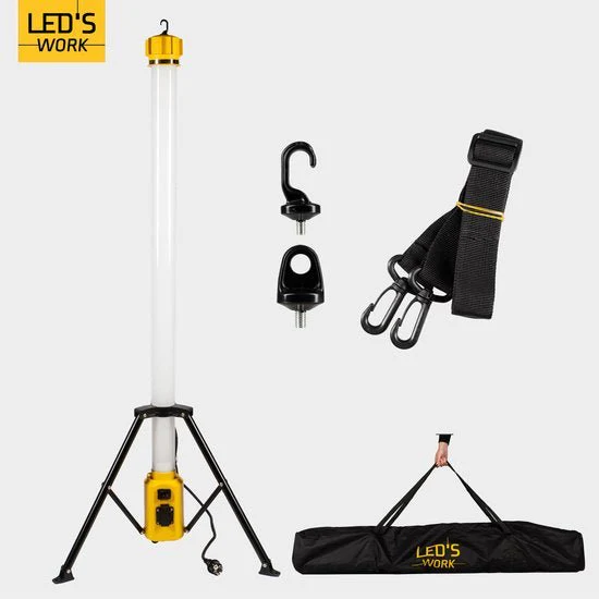 LED's Work Toren bouwlamp met extra stopcontact - Staaf werklamp - 100W - 12000 lm - Image 6