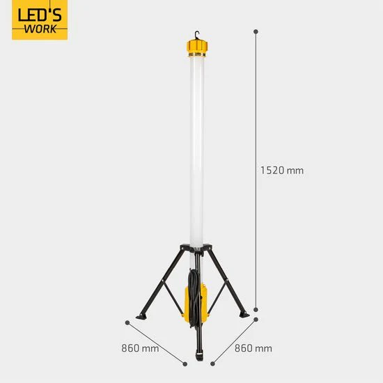LED's Work Toren bouwlamp met extra stopcontact - Staaf werklamp - 100W - 12000 lm - Image 7
