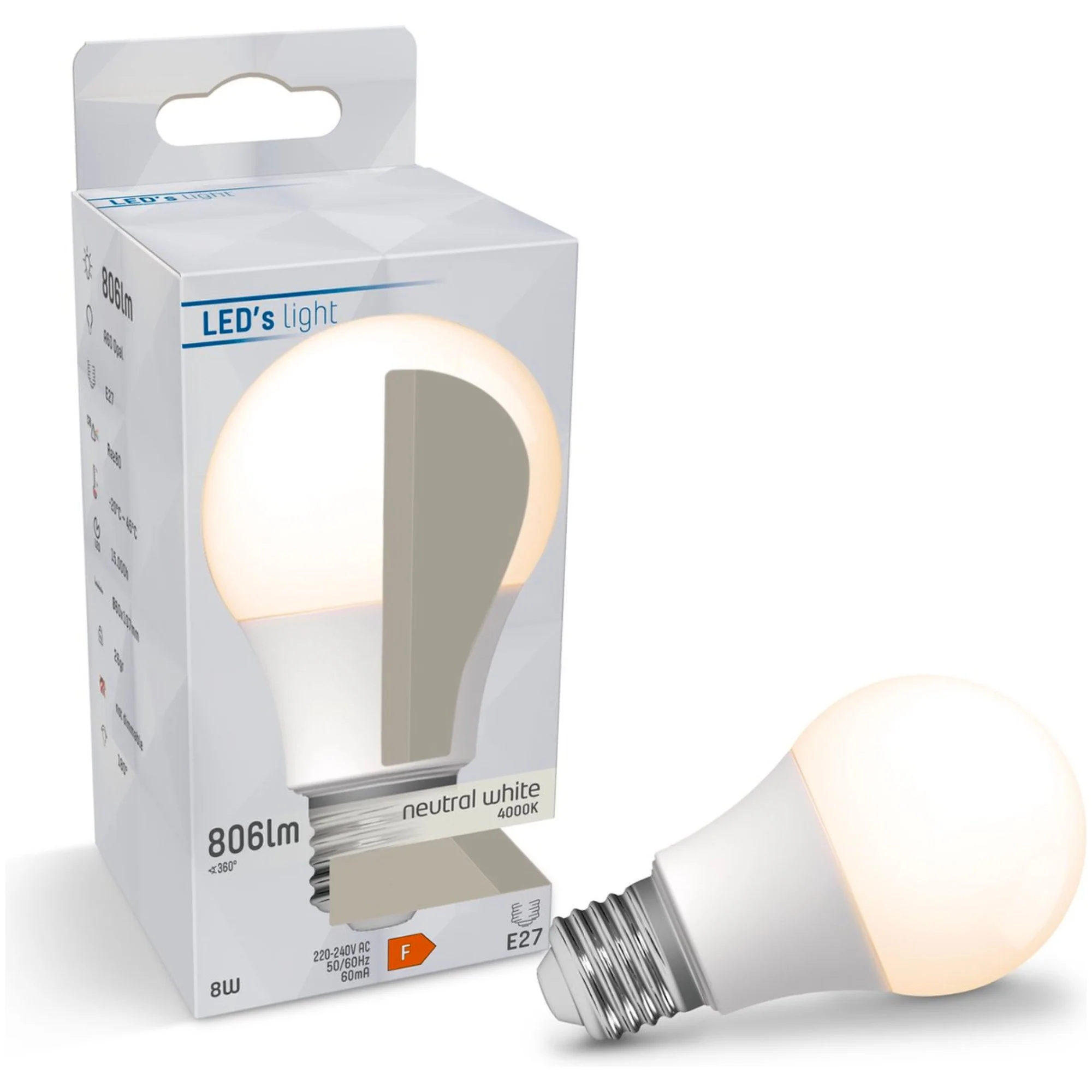 LED Lamp E27 - 806 lm - Koud wit licht - 1 lamp - Image 3