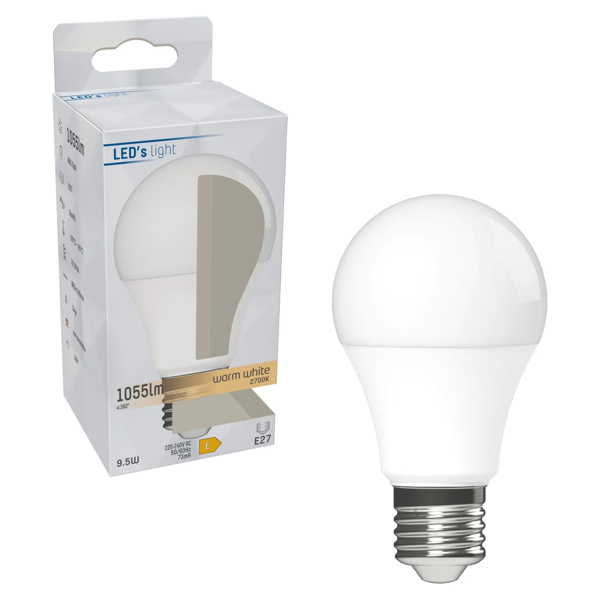 LED Lamp E27 - 1055 lm - Warm wit licht - 1 lamp - Image 3