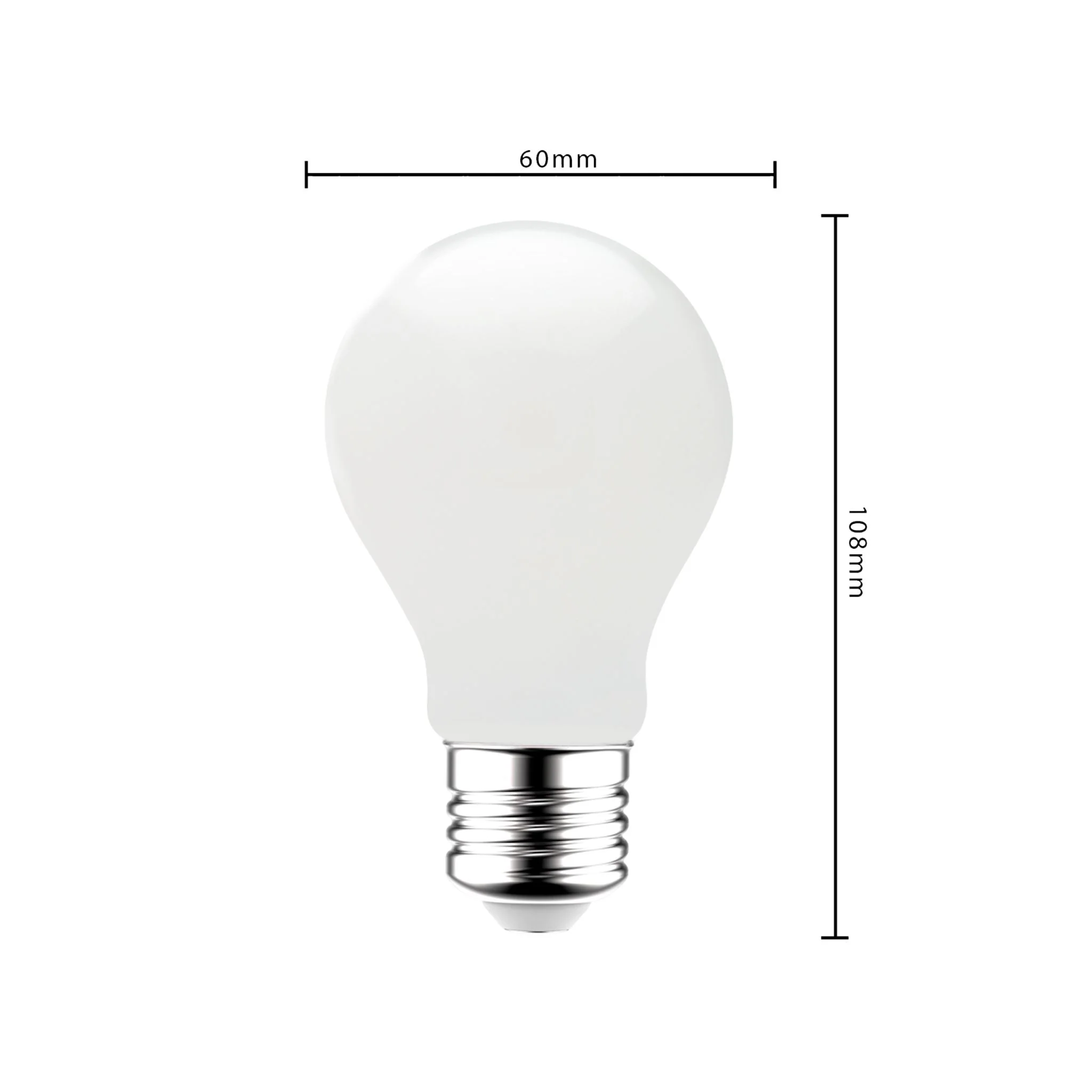 LED Filament Lamp E27 - Melkglas - Warm wit - 7W vervangt 60W - Image 3