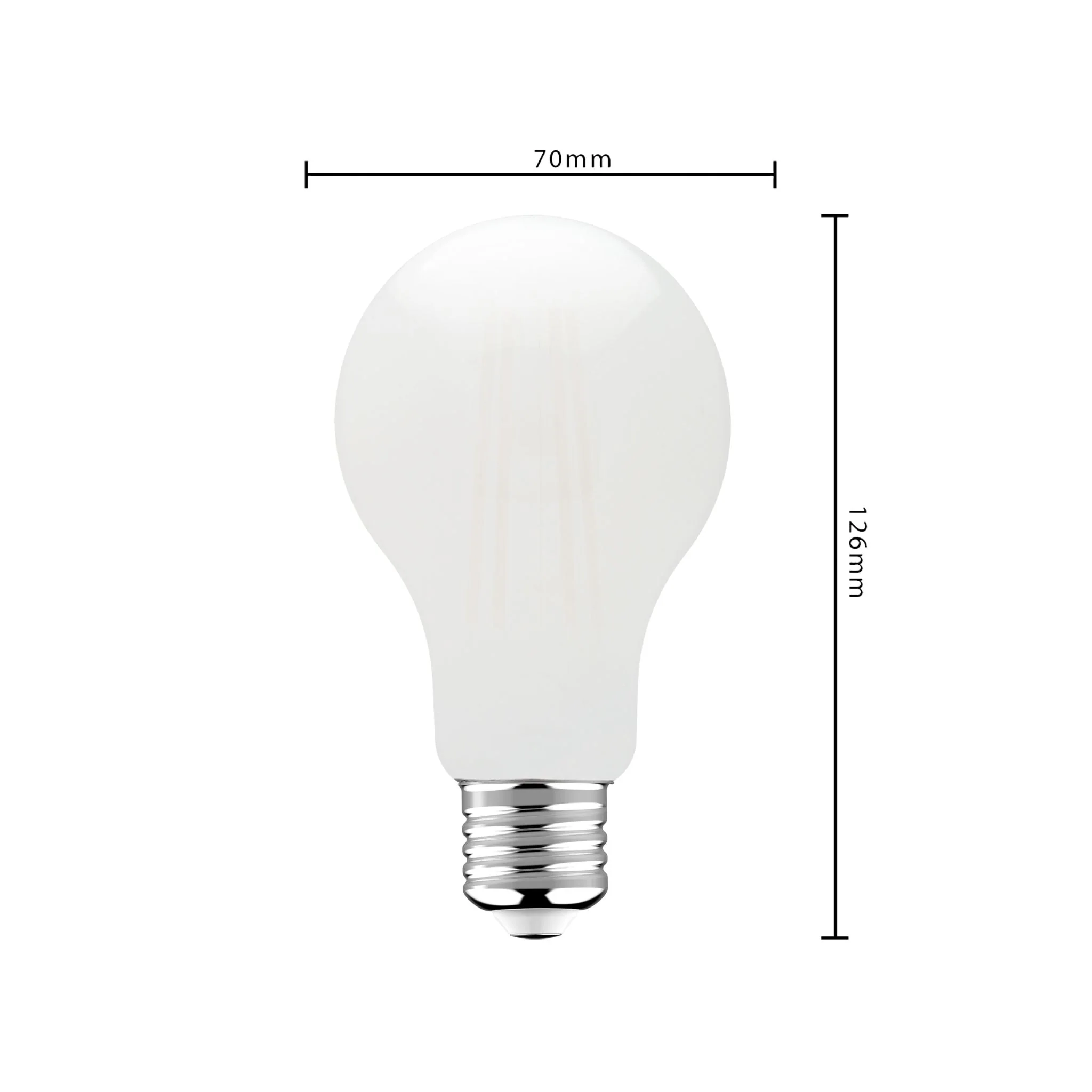 LED Lamp melk glas E27 - 11W vervangt 100W - 1521 lm - Warm wit - Image 3