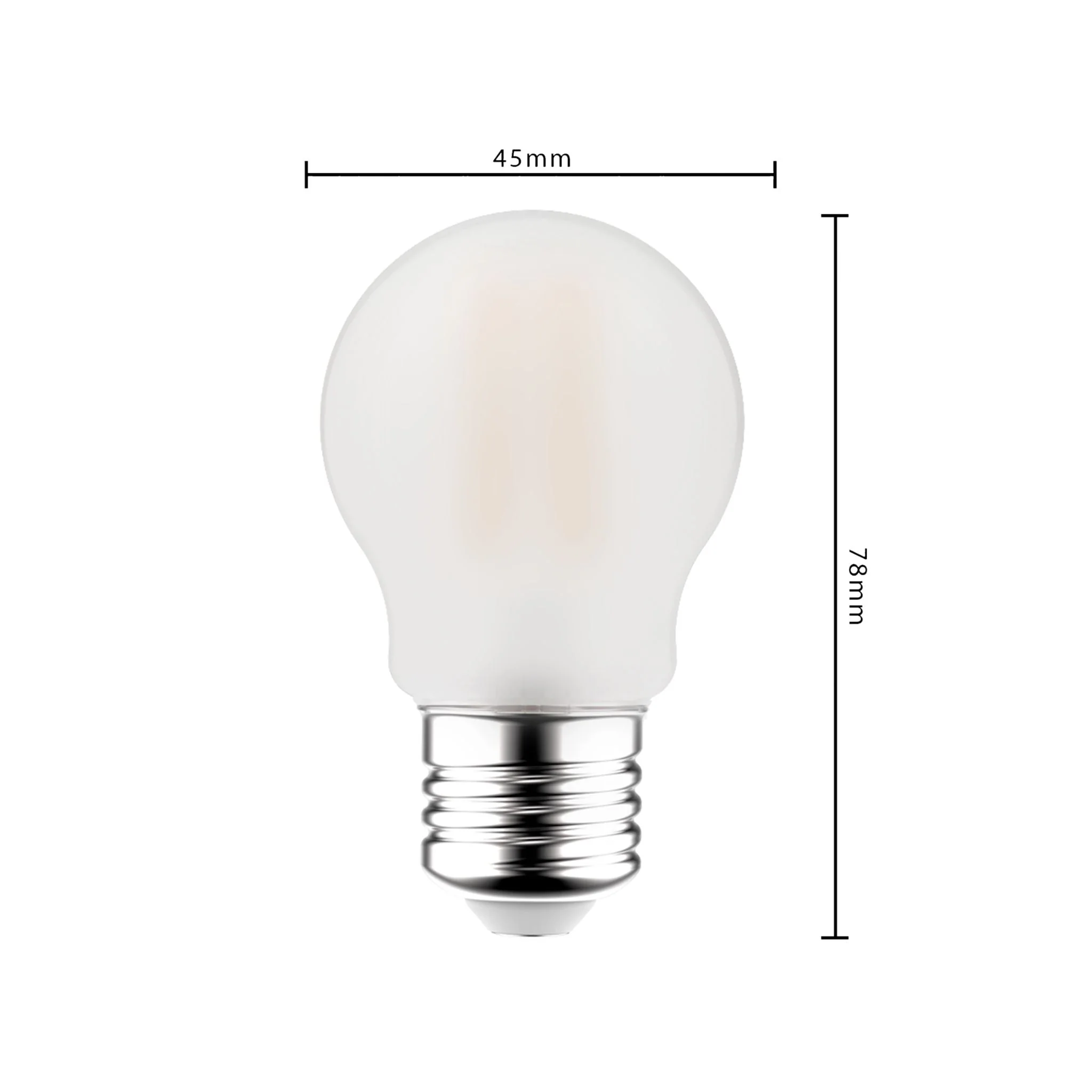 LED Lamp E27 - Melkglas - Warm wit licht - 470 lm - Image 3