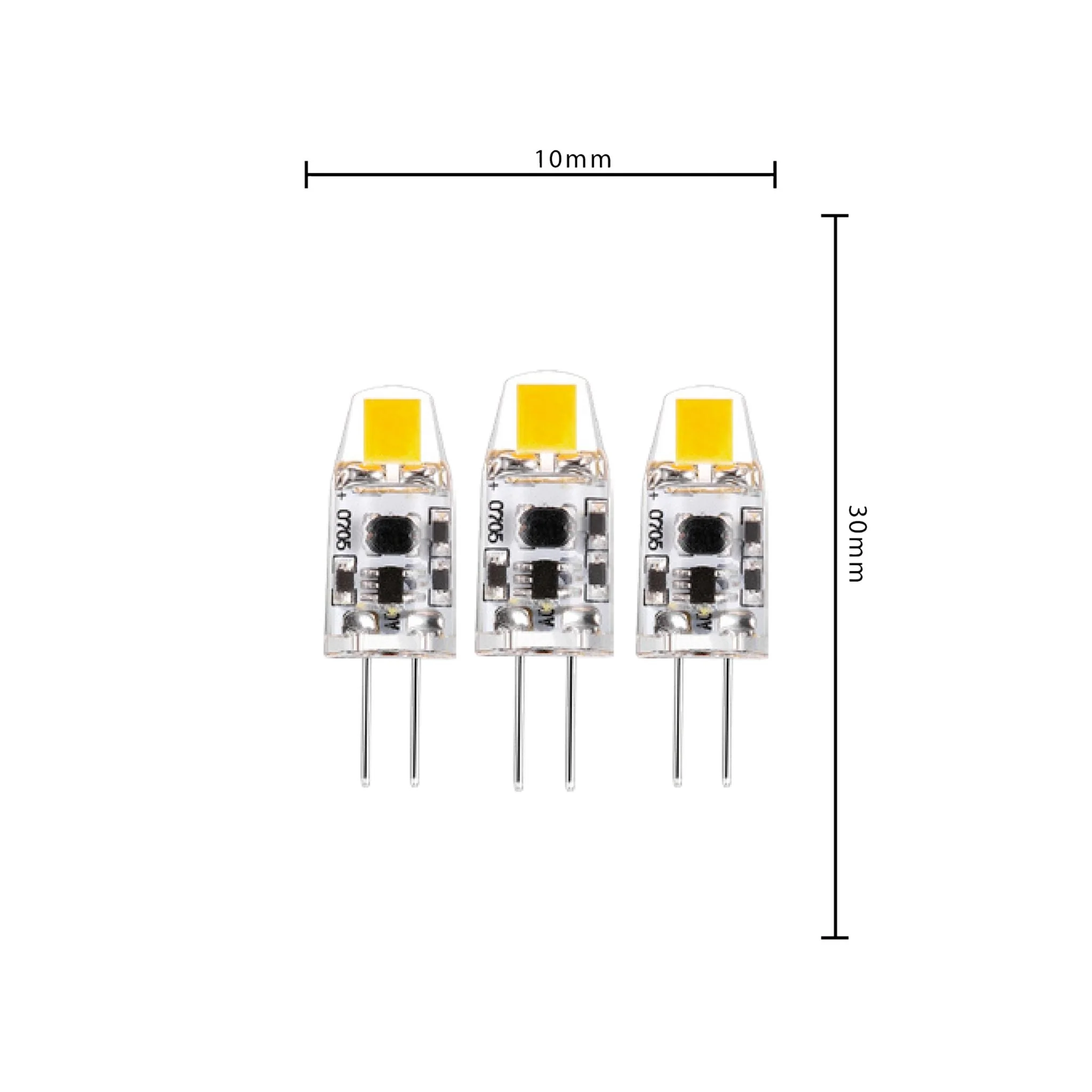 G4 LED Lampen - 12V - 1W vervangt 10W - Warm wit licht - 3PACK - Image 3