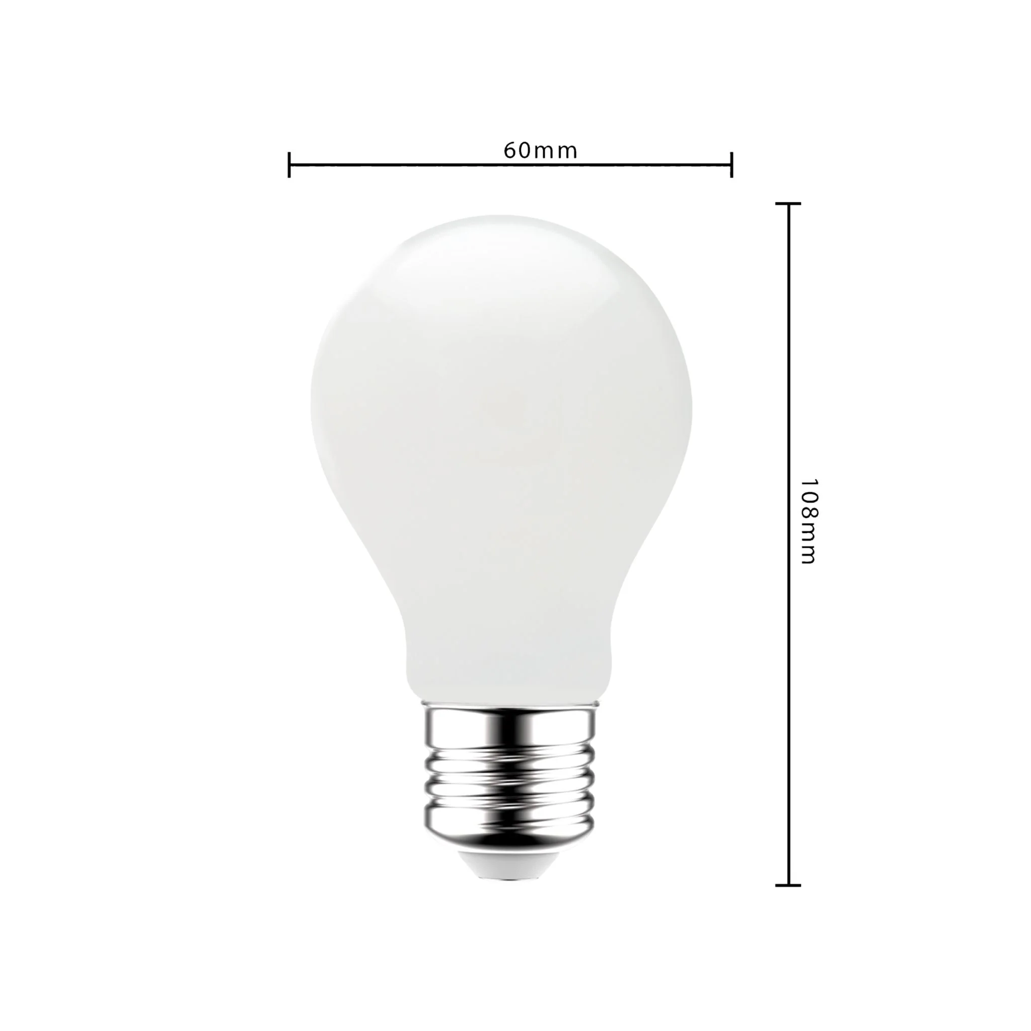 ProDim LED Filament Lamp E27 - Melkglas - Dimbaar warm wit licht - 7W vervangt 60W - Image 3