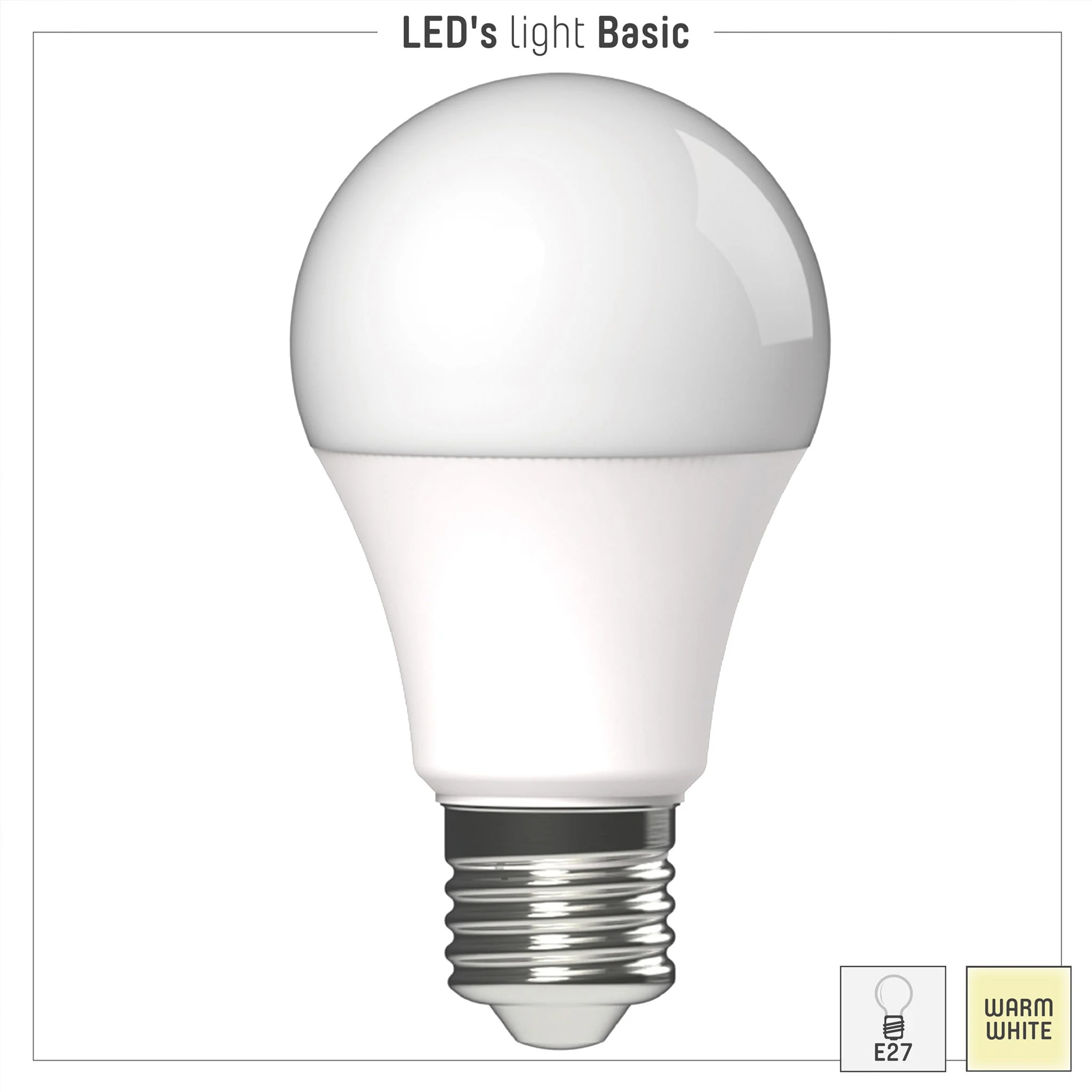 LED Lamp E27 - Mat - Warm wit licht - 8.5W vervangt 60W - Image 2