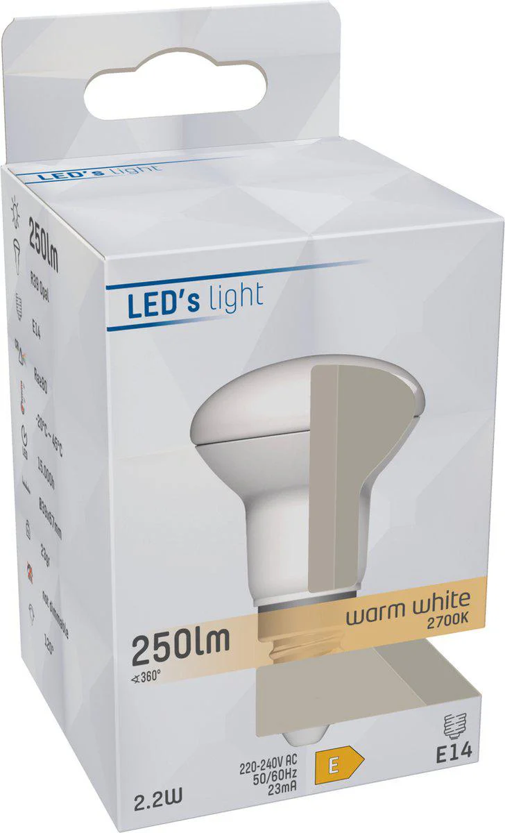 LongLife LED Reflectorlamp E14 - R39 Reflector - Warm wit - 2.2W vervangt 25W - Image 2