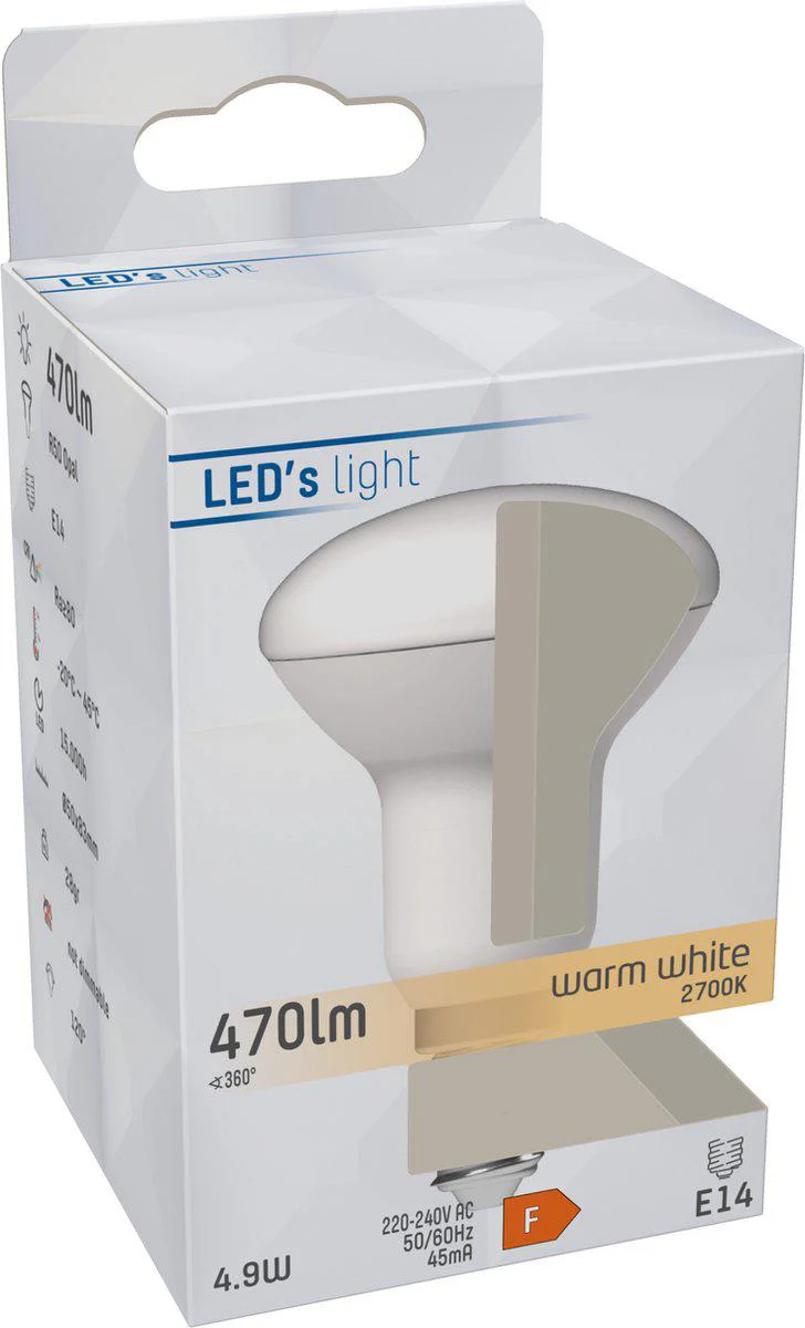 E14 LED lamp - R50 - Warm wit licht - 4W vervangt 40W - Image 2