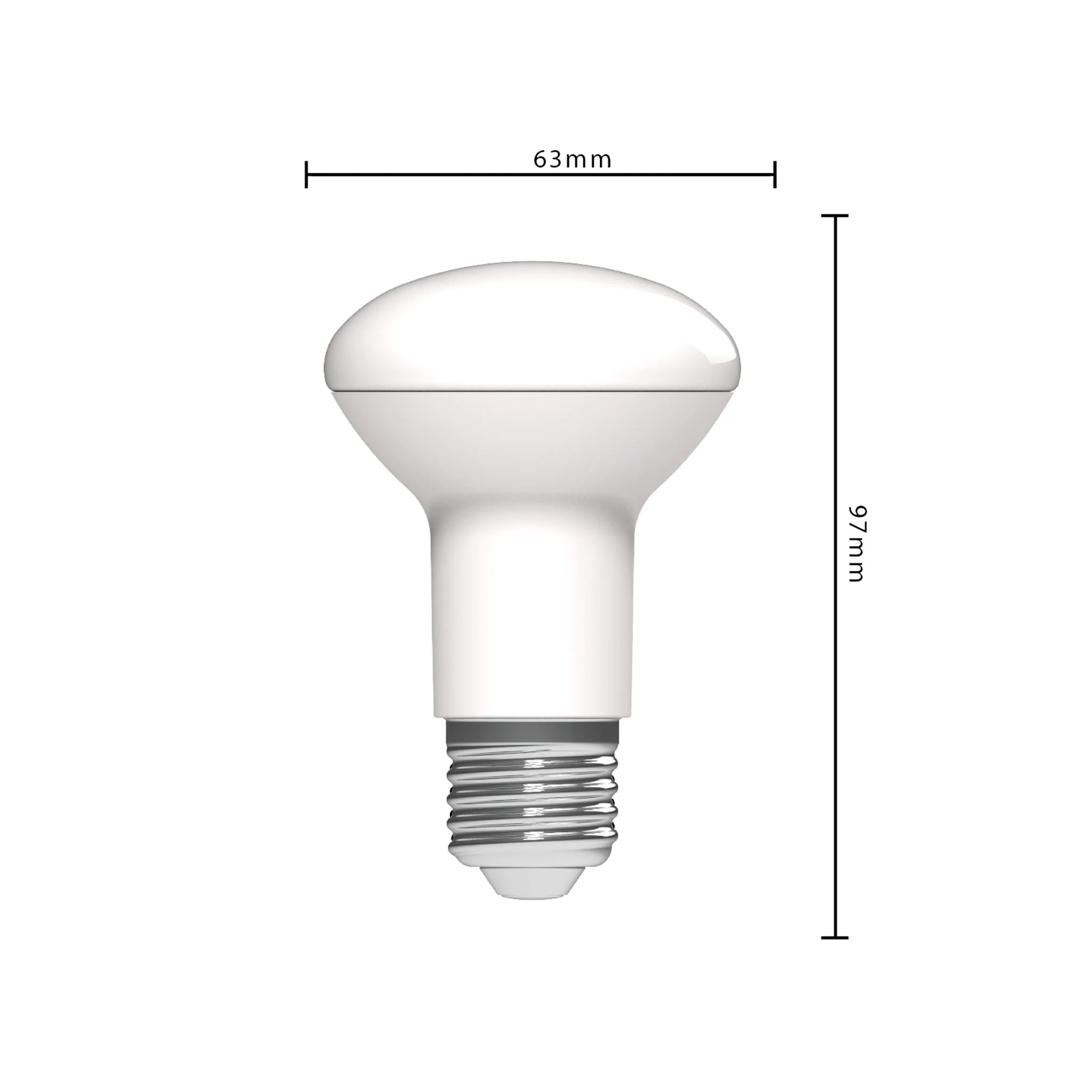 LED Reflectorlamp E27 - R63 Reflector - Warm wit - 7W vervangt 60W - Image 3
