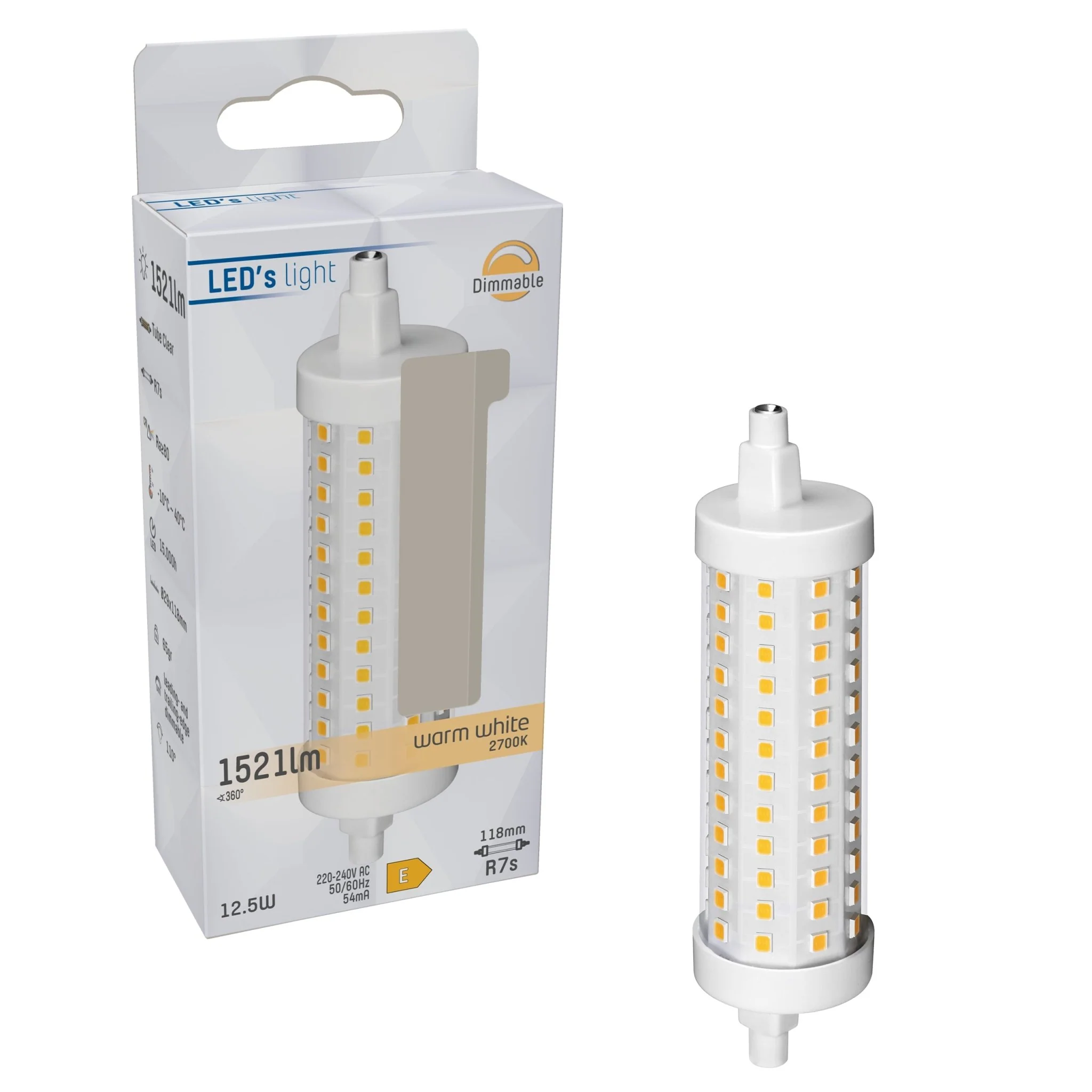 LED Lamp met R7S fitting - Dimbaar warm wit licht - 12.5W Vervangt 100W - Image 3