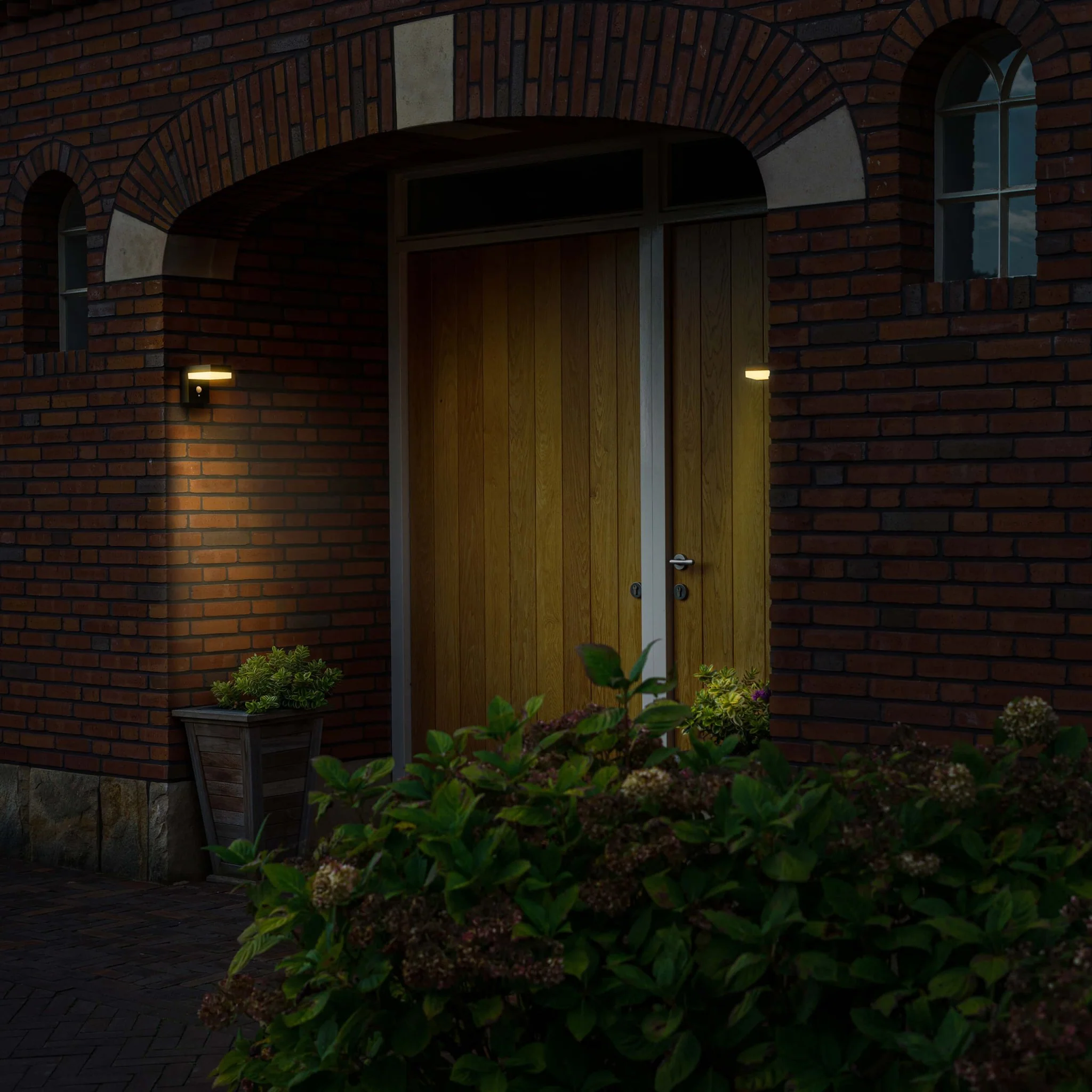 LED's Light RVS Solar LED Muurlamp met Bewegingssensor - Draadloos - Vierkant - 3 standen - Zwart - Image 5