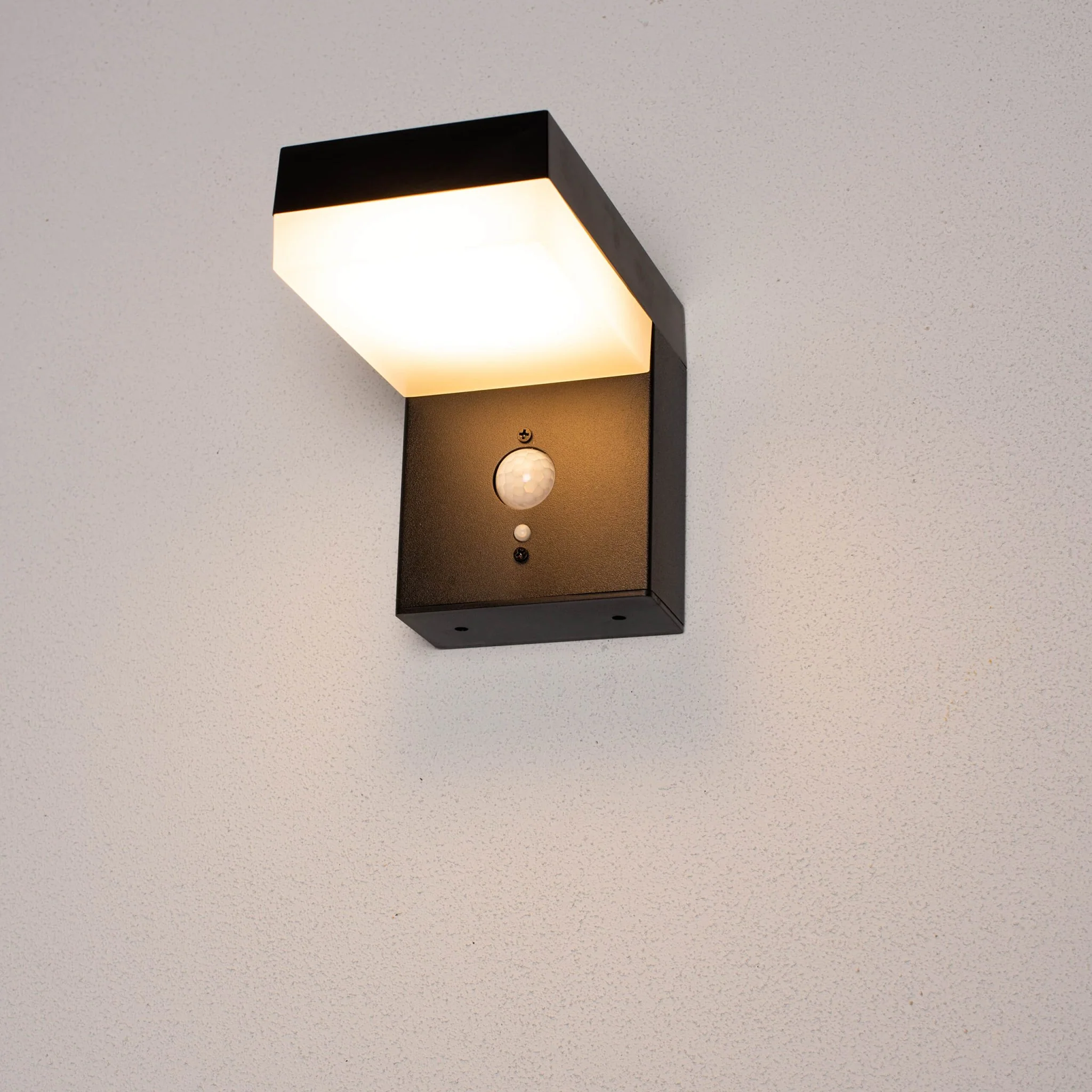 LED's Light RVS Solar LED Muurlamp met Bewegingssensor - Draadloos - Vierkant - 3 standen - Zwart - Image 6