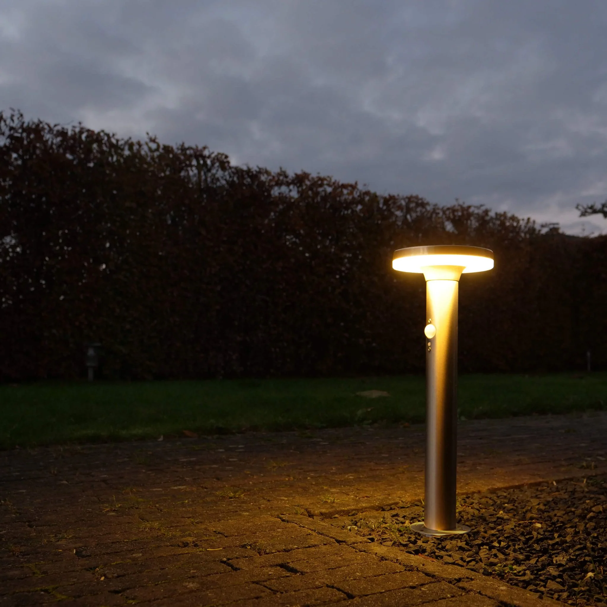 LED's Light RVS Solar LED Tuin Lantaarnpaal met Bewegingssensor - Draadloos - 3 standen - Zilver - Image 3