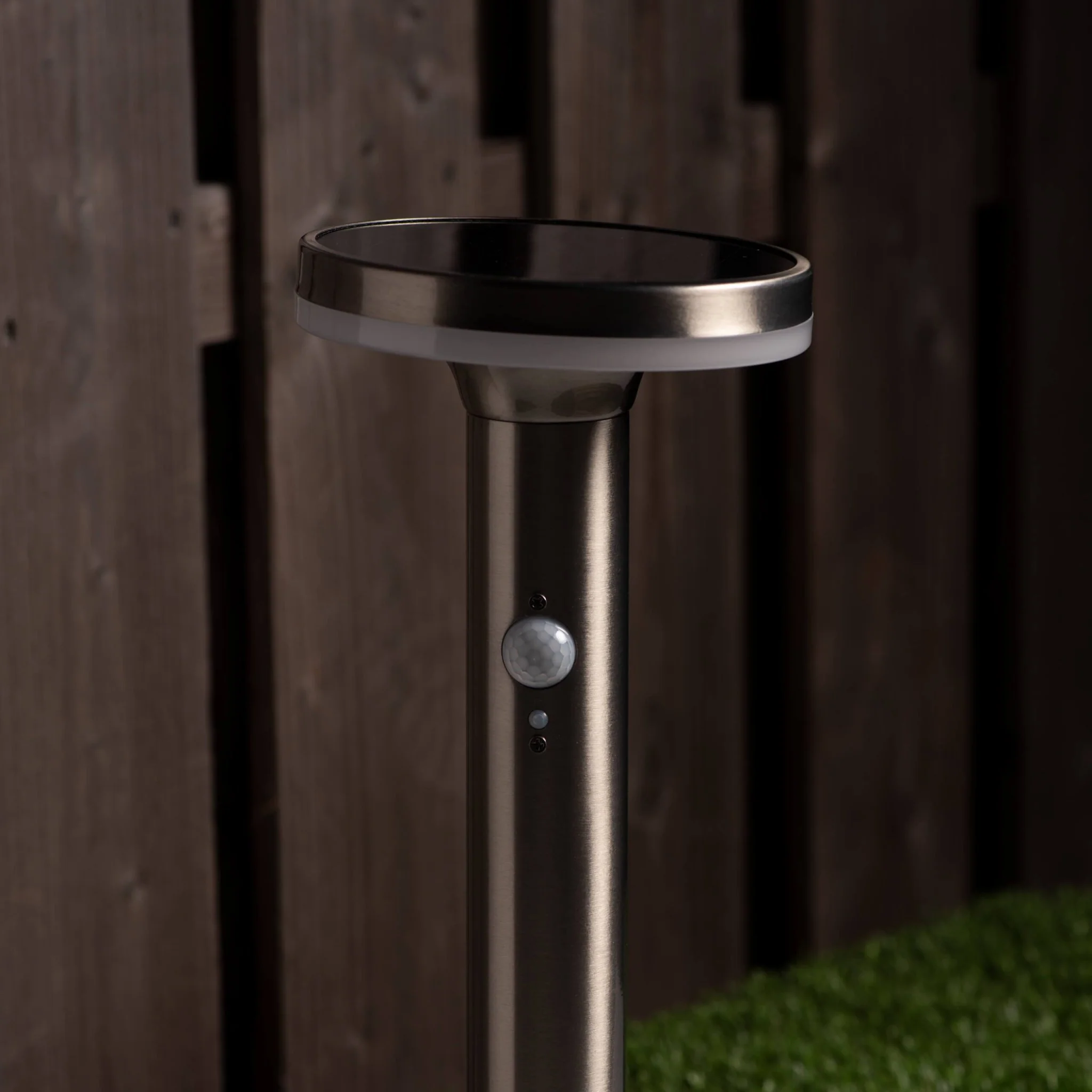 LED's Light RVS Solar LED Tuin Lantaarnpaal met Bewegingssensor - Draadloos - 3 standen - Zilver - Image 5