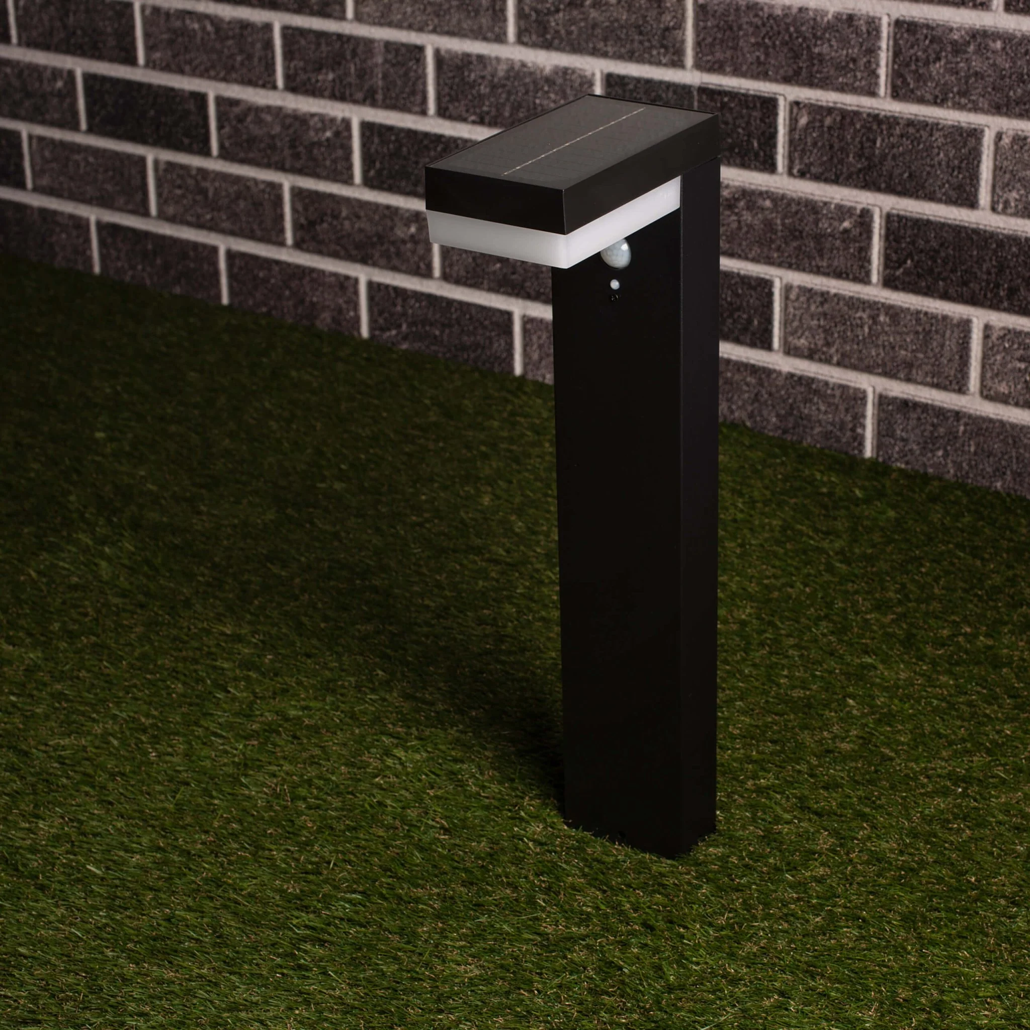 LED's Light RVS Solar LED Tuinlamp Paallamp met Bewegingssensor - Draadloos - 3 standen - Zwart - Image 4