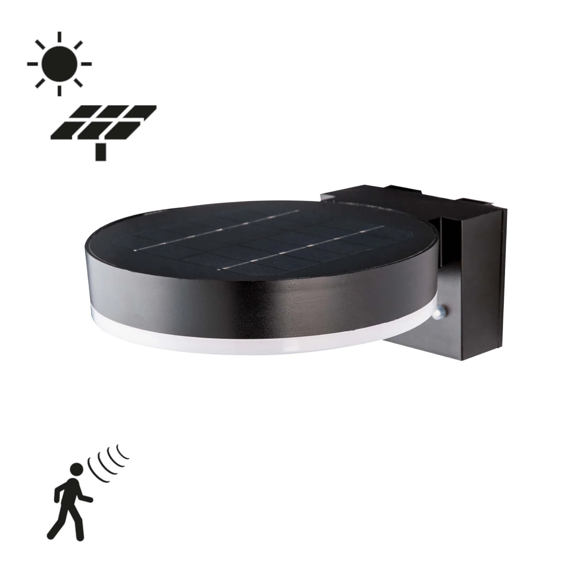 RVS Solar LED Buitenlamp met bewegingssensor - Draadloos - 3 standen - Zwart - Image 8