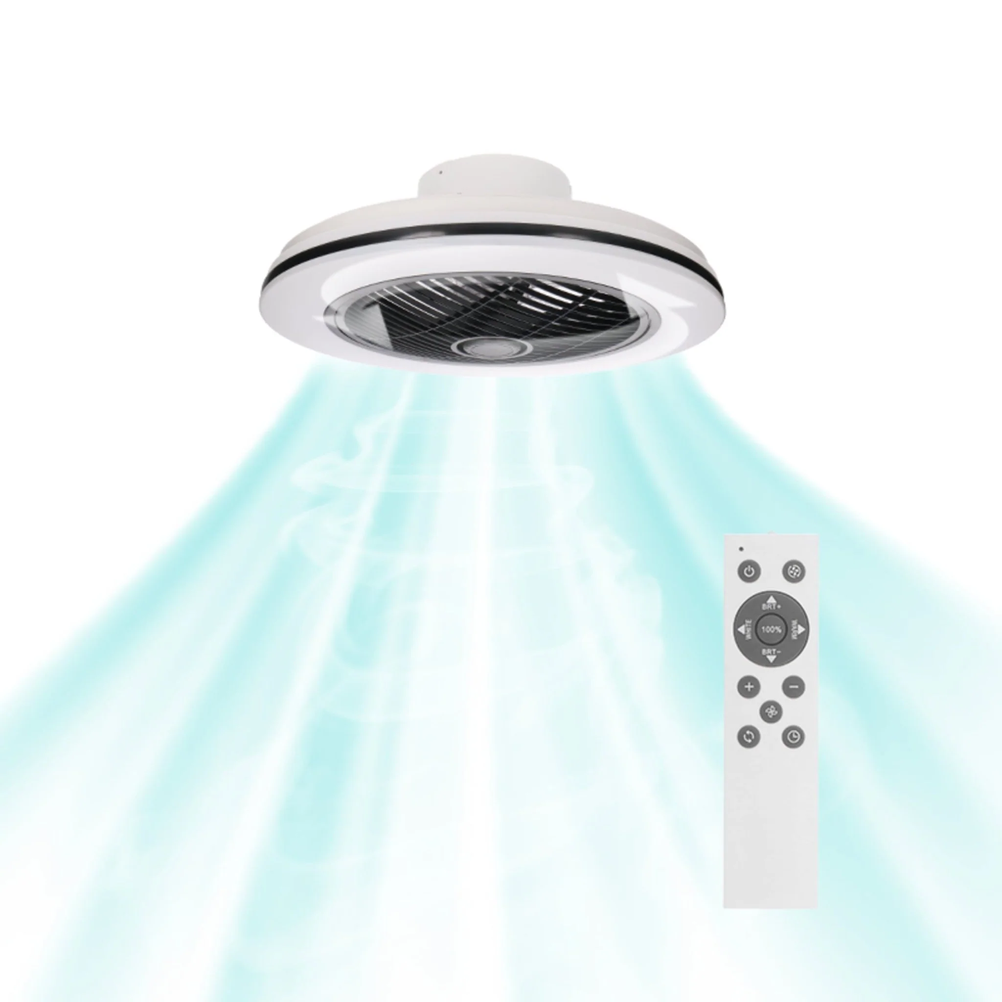 Moderno 3D plafondventilator met verlichting 50cm – Dimmen en lichtkleur instellen via afstandsbediening – Met zomer- en winterstand en timerfunctie - Image 13