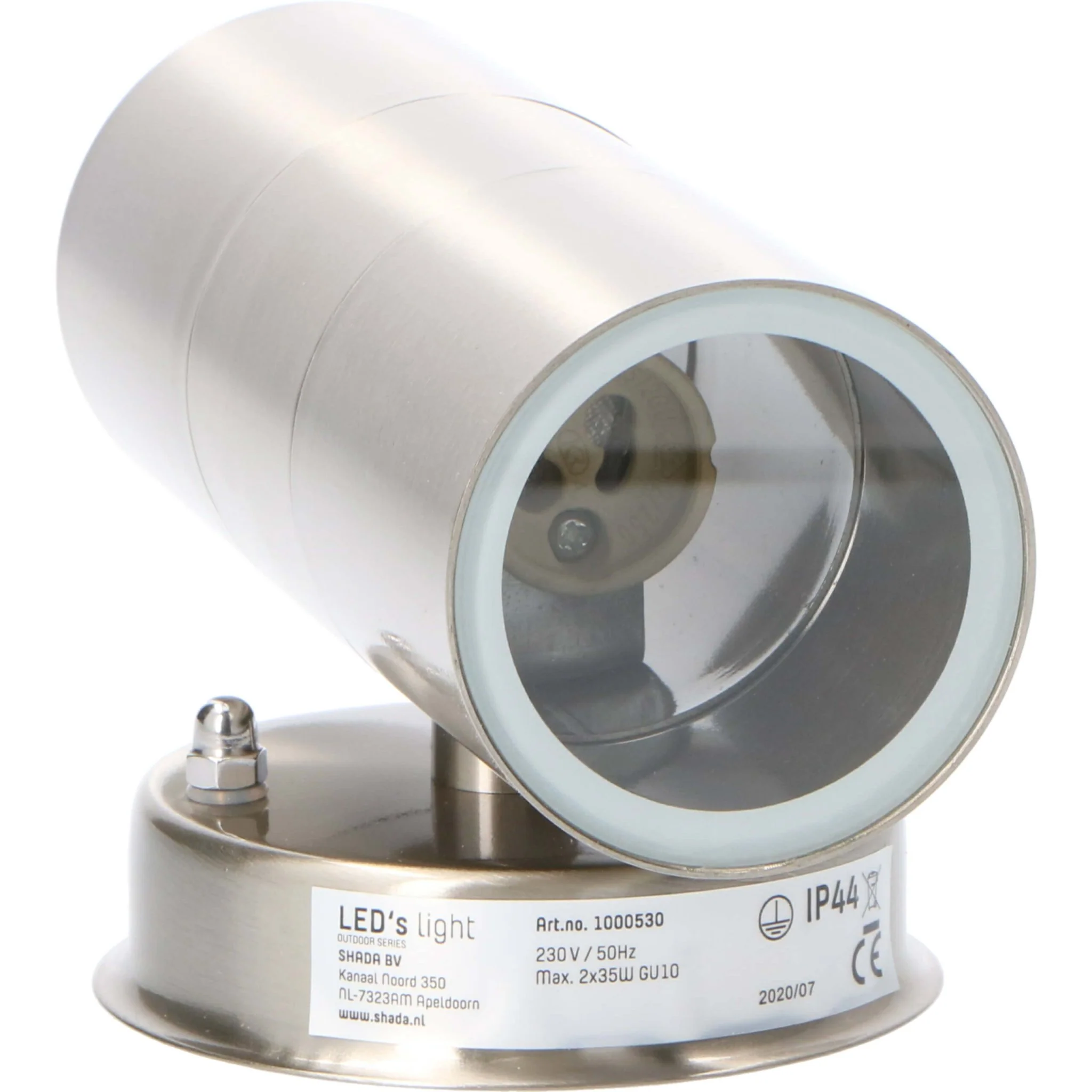 LED's Light RVS LED Muurlamp Buiten - Spot met 2 x GU10 fitting - Model Catania - IP44 - Zilver - Image 6