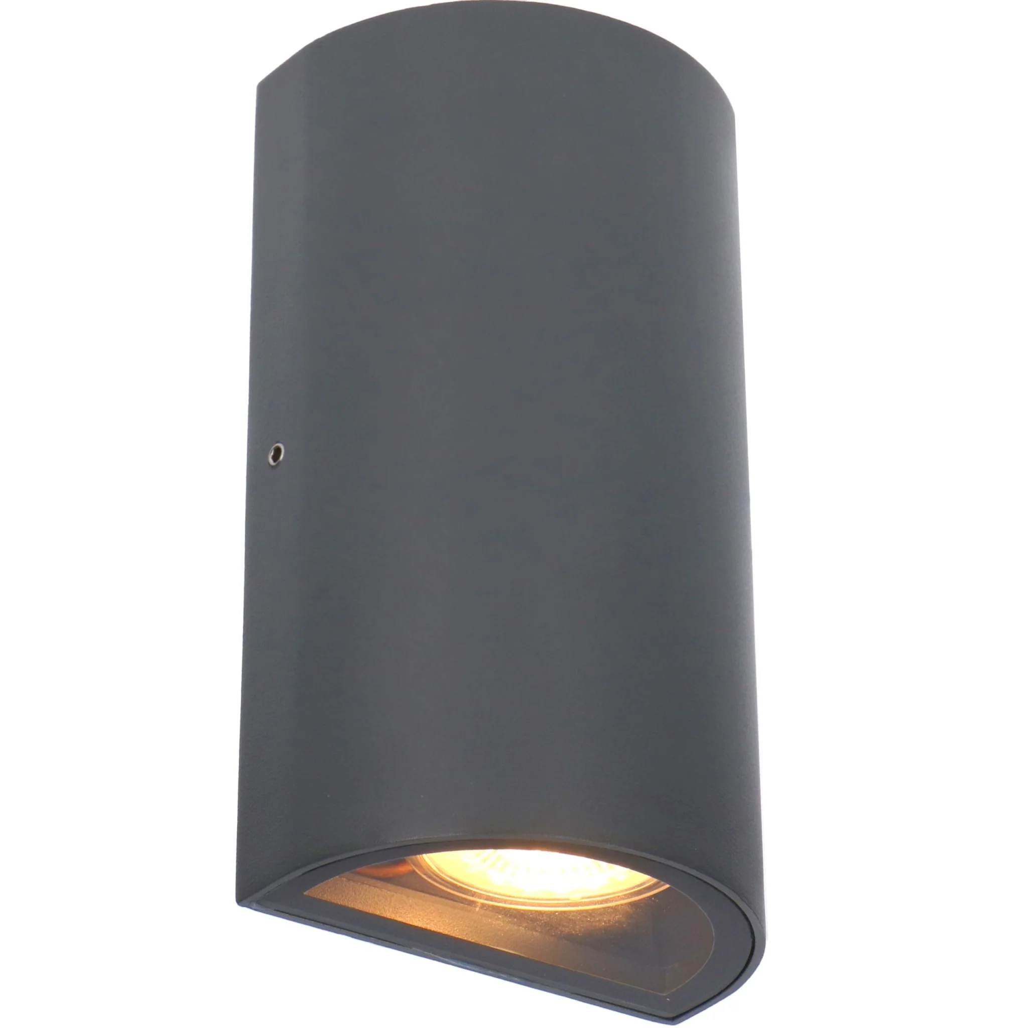 LED's Light LED Muurlamp Buiten - Halve cilinder met 2 lichtpunten - Model Siena - IP44 - Antraciet - Image 2