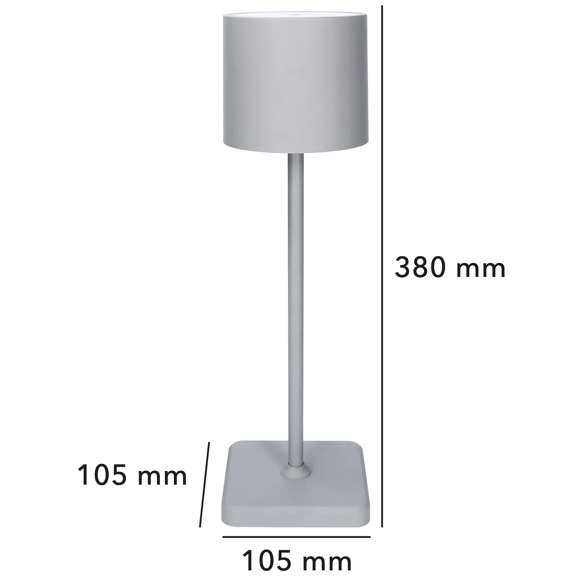 LED's Light Oplaadbare LED Tafellamp - Dimbaar via aanraking - Binnen en buiten - Grijs - Image 16