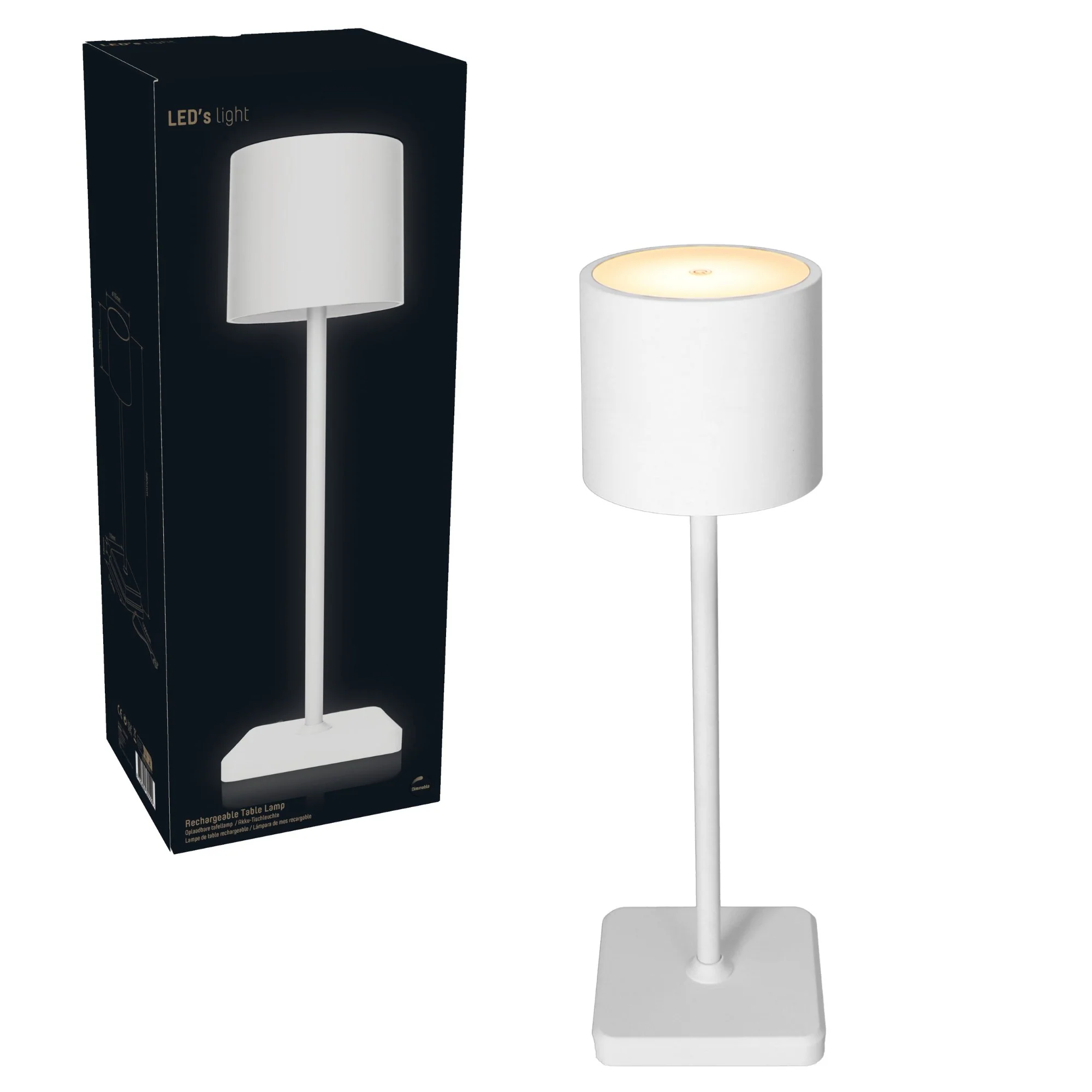 LED's Light Oplaadbare LED Tafellamp - Dimbaar via aanraking - Binnen en buiten - Wit - Image 13