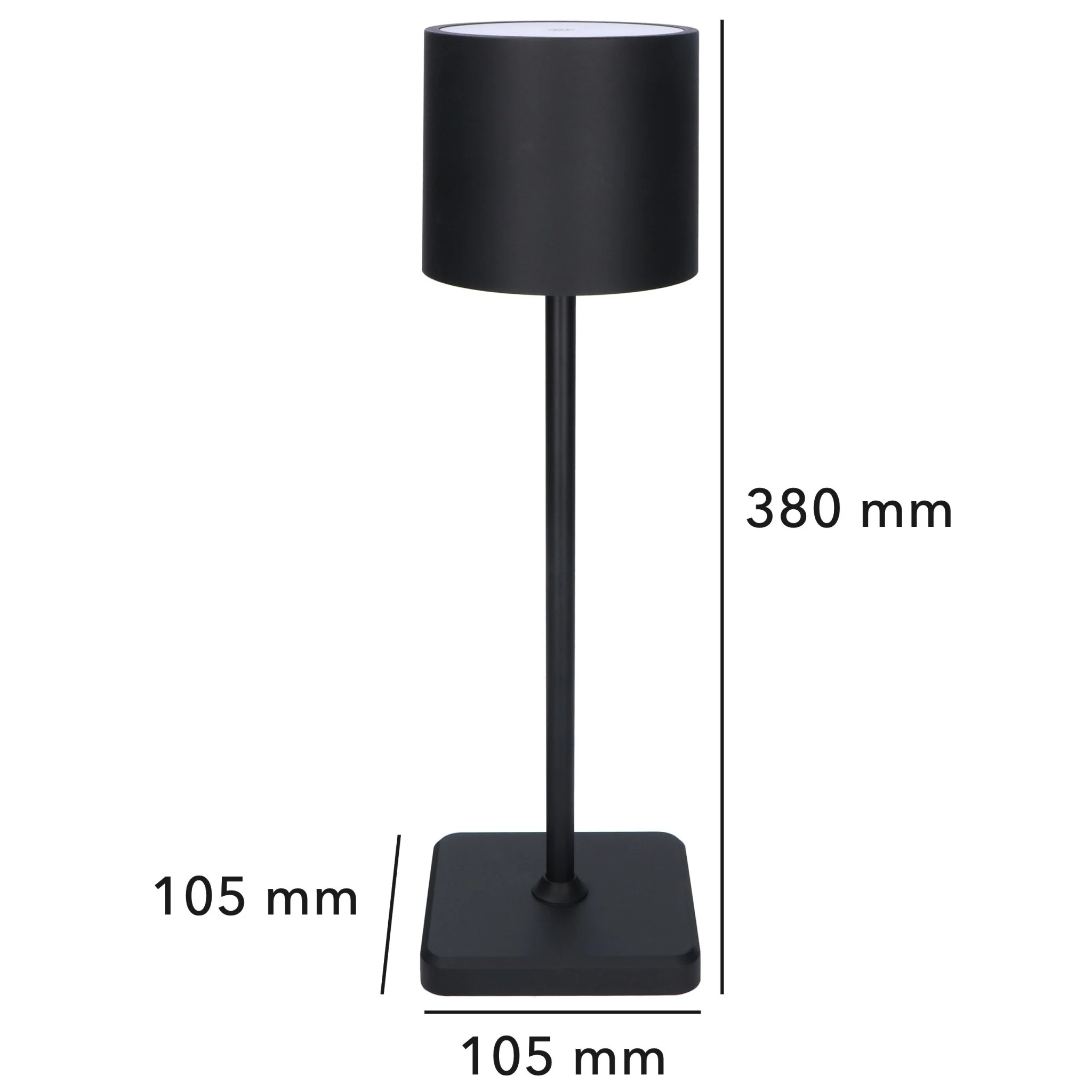 LED's Light Oplaadbare LED Tafellamp - Dimbaar via aanraking - Binnen en buiten - Zwart - Image 14
