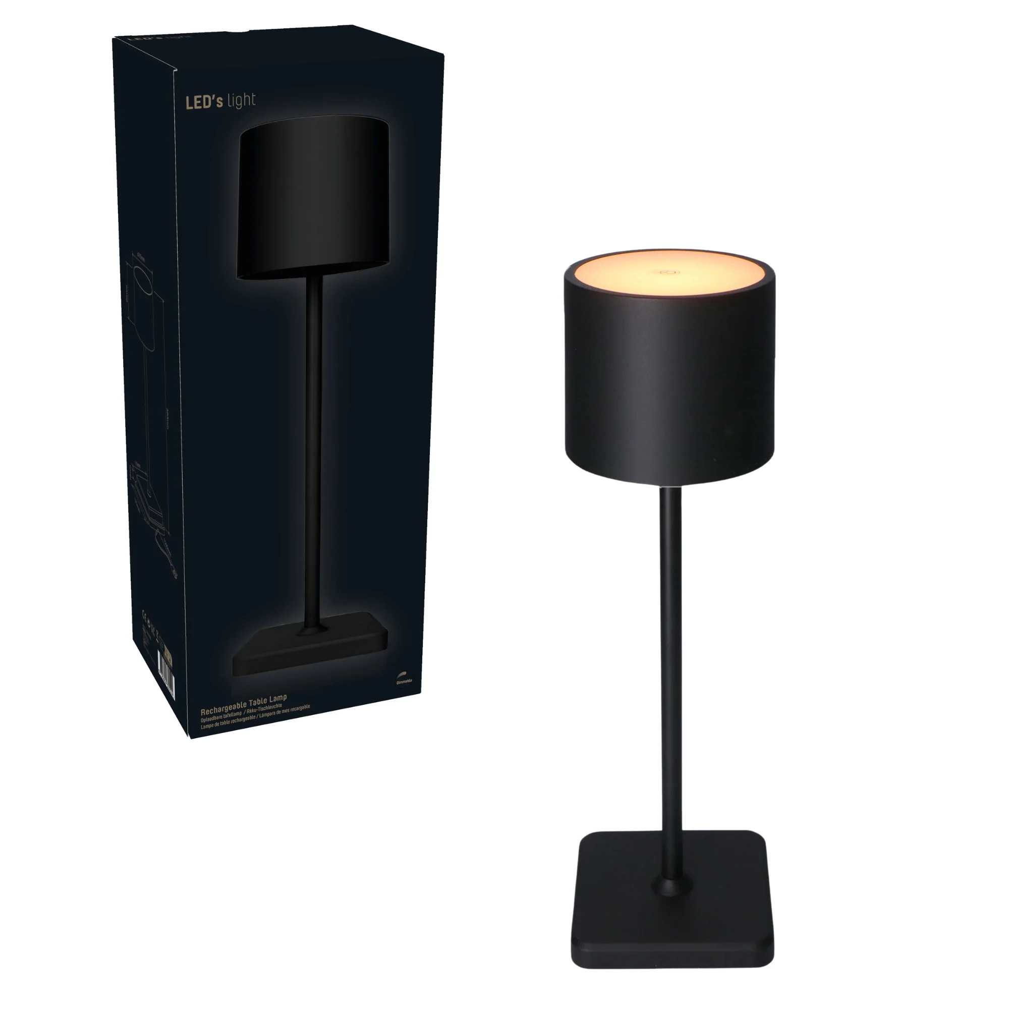 LED's Light Oplaadbare LED Tafellamp - Dimbaar via aanraking - Binnen en buiten - Zwart - Image 15