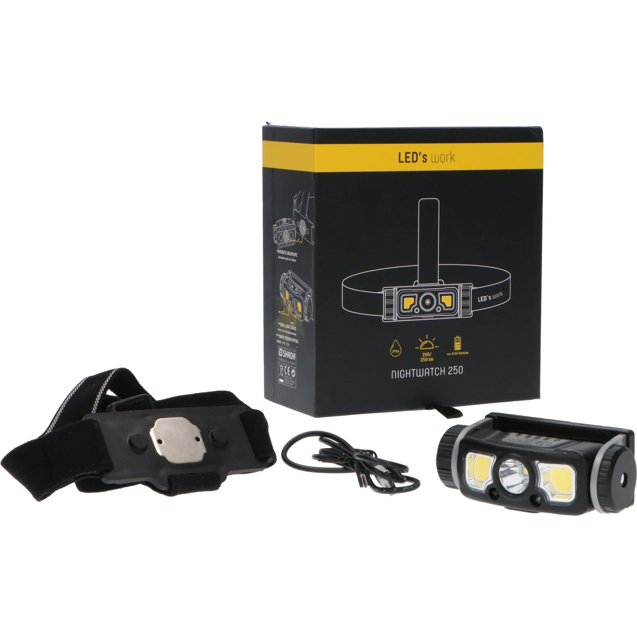 Professional LED Hoofdlamp op accu met zoomfunctie - Oplaadbaar - IP44 - Dimbaar - 250 lm - Image 3