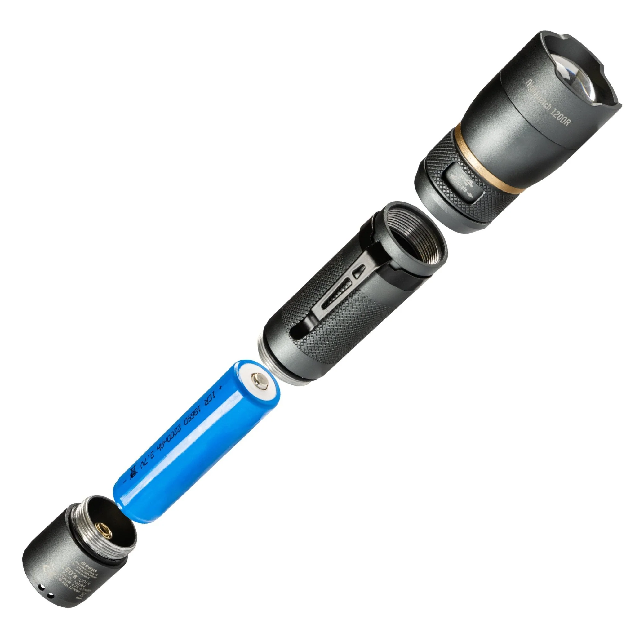 LED's Work Oplaadbare LED Zaklamp - 1200 Lumen - IPX7 Waterdicht - Met 3 lichtstanden - Image 9