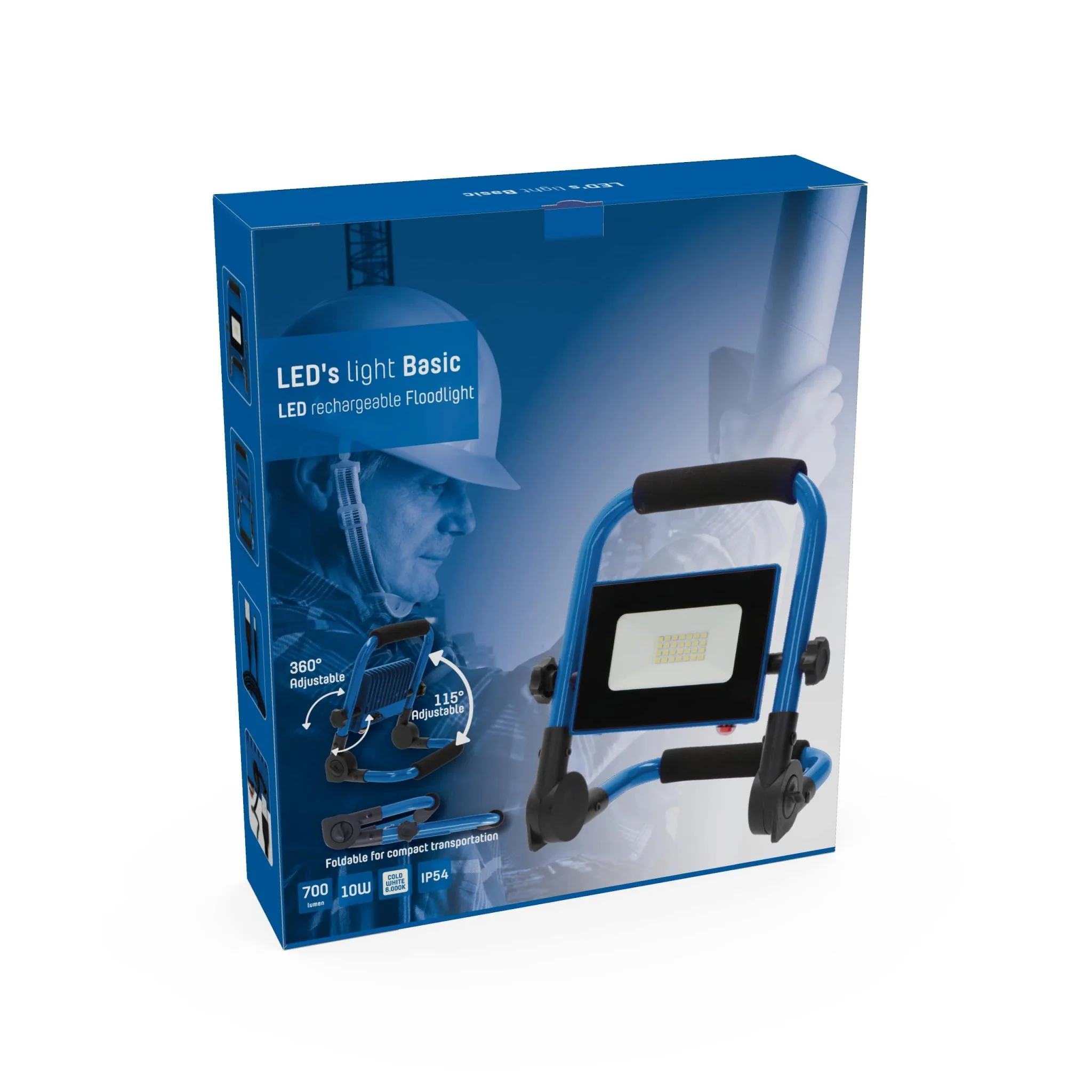 LED's Light Basic Werklamp 700 - Oplaadbaar met accu - Compact en opvouwbaar – IP54 - Image 9