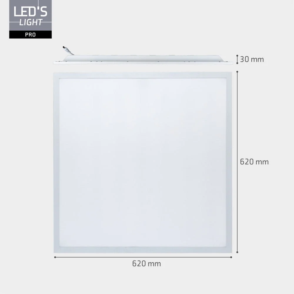 LED's Light Pro Paneel - 180lm/w - 25W 4500lm 4000K UGR<19 - 620x620mm - Lifud-driver - Wit - Duitse maat - Image 5