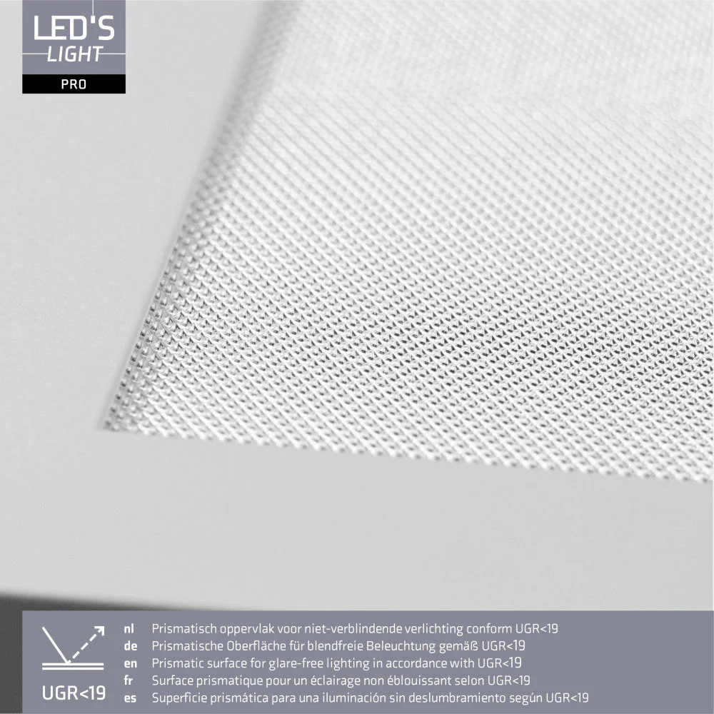 LED's Light Pro Paneel - 180lm/w - 25W 4500lm 4000K UGR<19 - 620x620mm - Lifud-driver - Wit - Duitse maat - Image 7