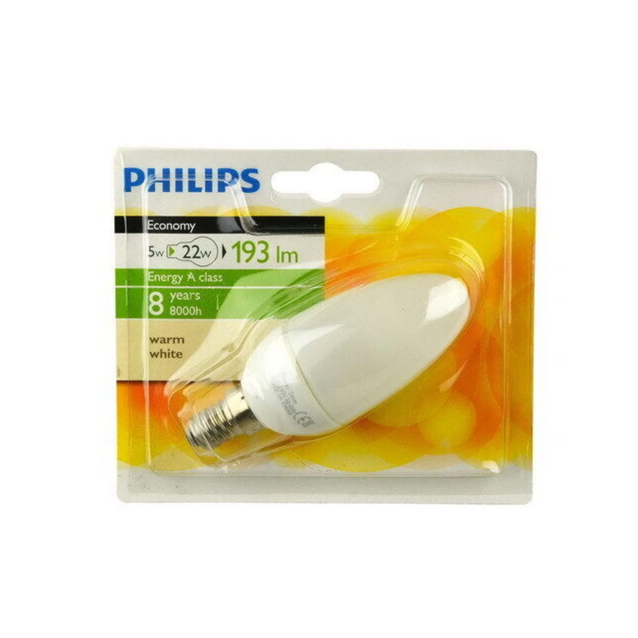Philips Softone E14 Spaarlamp - Kaarsvormig - Mat - 5W vervangt 22W - Warm wit licht - Image 3