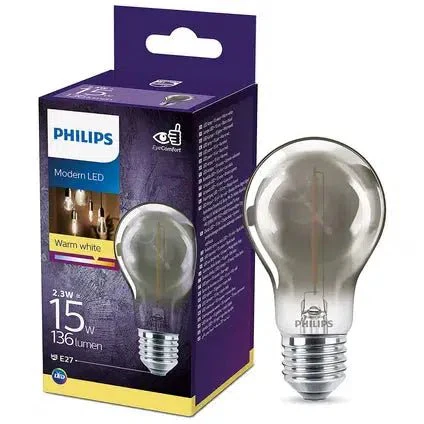 Philips LED Filamentlamp E27 met rookglas - 2.3W vervangt 11W - Warm wit licht - Image 4
