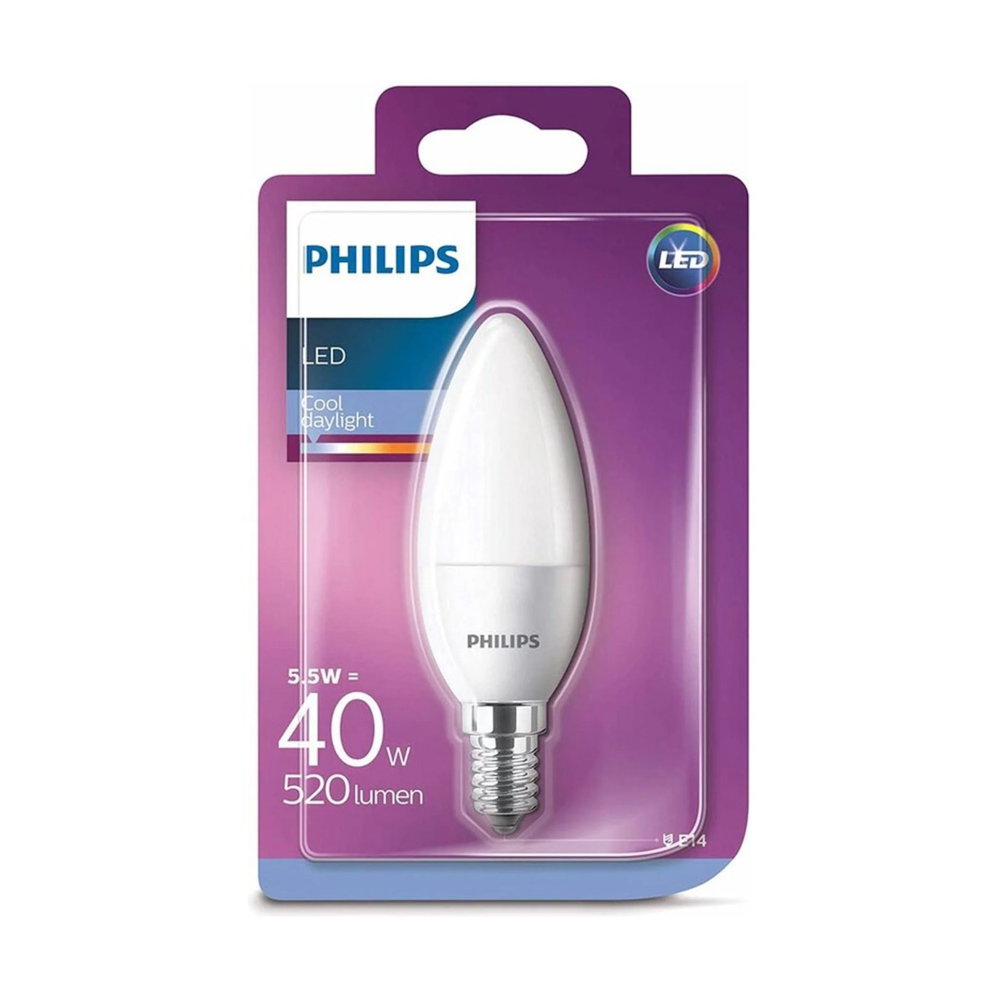 Philips E14 LED Kaarslamp - Mat - Neutraal wit licht - 5.5W vervangt 40W - Image 2