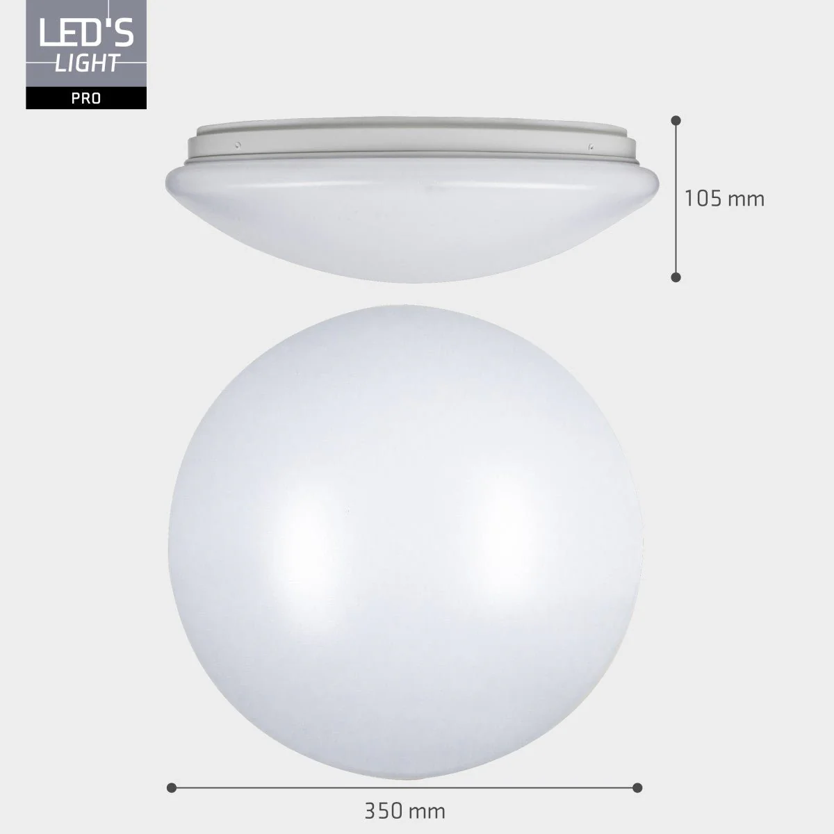 LED's Light Pro Plafondarmatuur  - 16W 1920lm 2700K/3000K/4000K/5000K/6000K - Ø350mm IP54 IK08 Vermogen verstelbaar - Image 7
