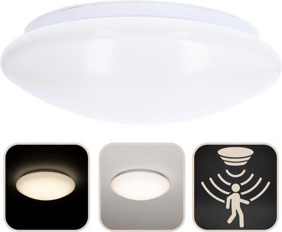 LED's Light Plafondlamp met Bewegingssensor Ø 33 cm - Koud wit licht (4000K) - Image 4