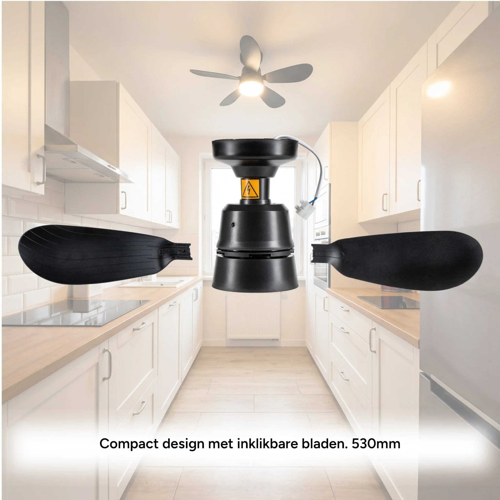 Plafondlamp met ventilator - 25W 1100lm 3000K/6500K Verwijderbare bladen Gemakkelijke installatie - Image 12