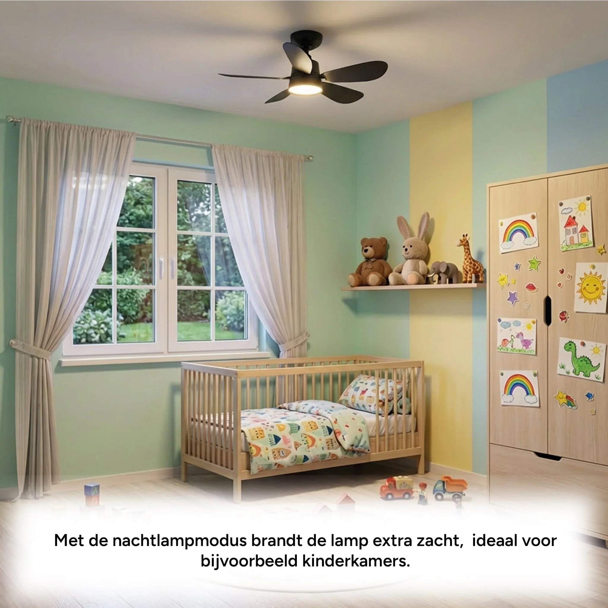 Plafondlamp met ventilator - 25W 1100lm 3000K/6500K Verwijderbare bladen Gemakkelijke installatie - Image 13