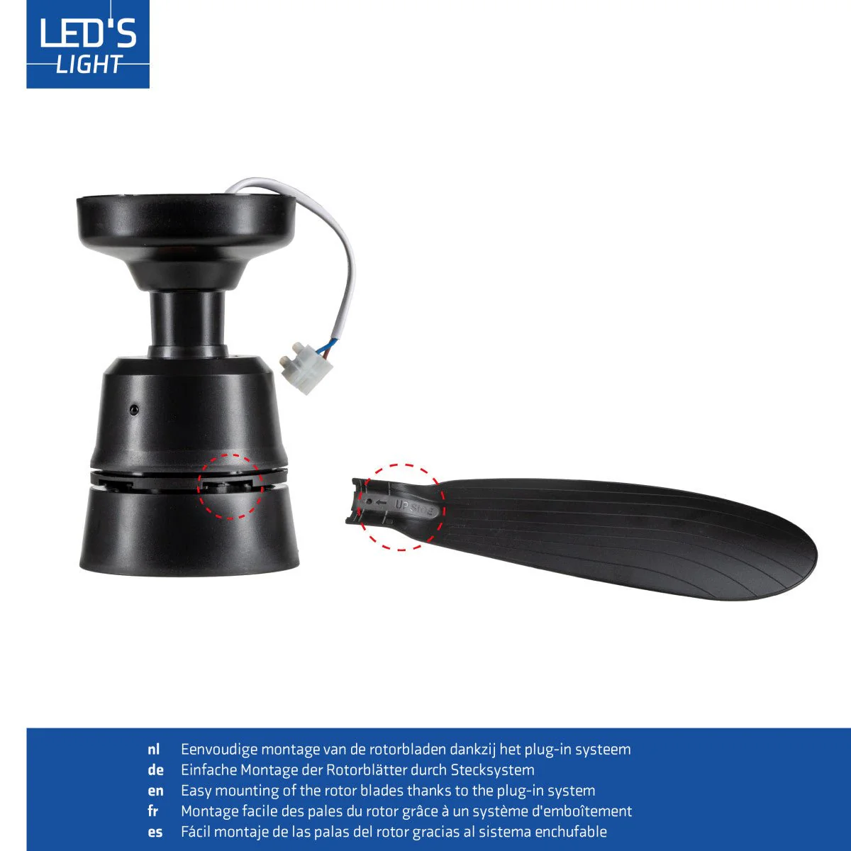 Plafondlamp met ventilator - 25W 1100lm 3000K/6500K Verwijderbare bladen Gemakkelijke installatie - Image 15