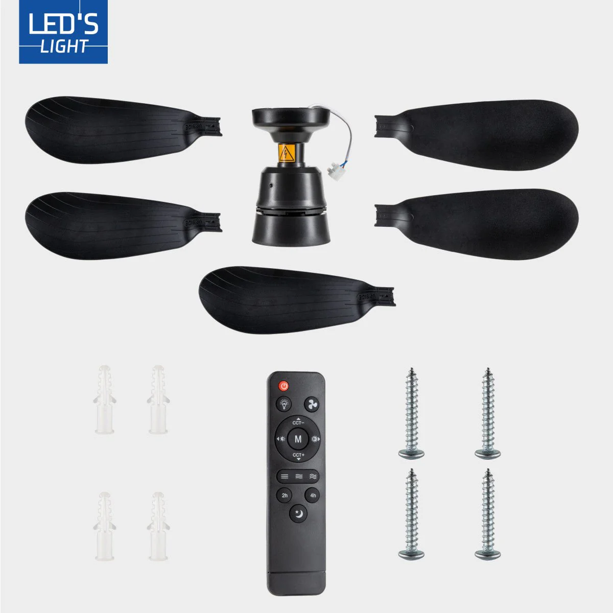 Plafondlamp met ventilator - 25W 1100lm 3000K/6500K Verwijderbare bladen Gemakkelijke installatie - Image 19