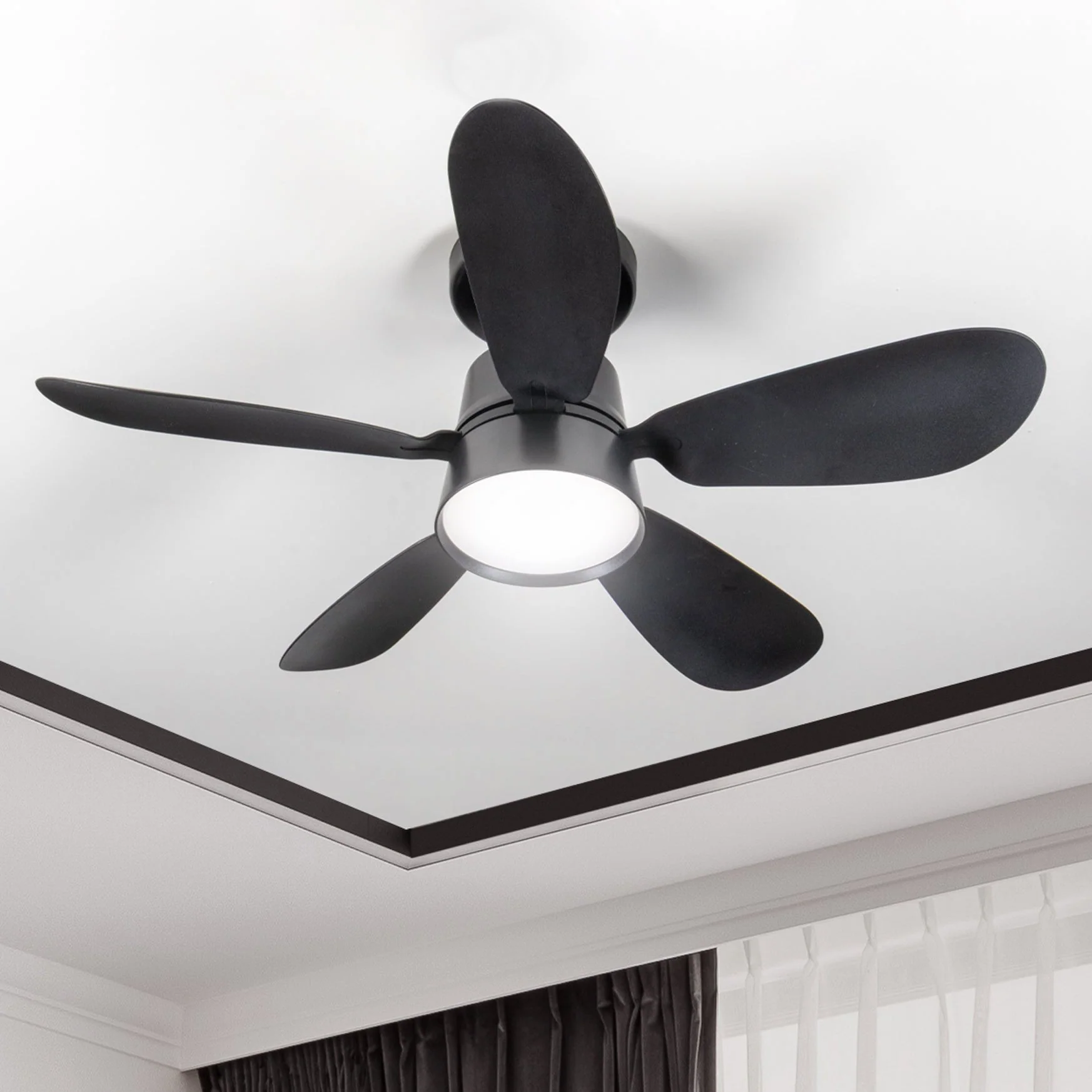 Plafondlamp met ventilator - 25W 1100lm 3000K/6500K Verwijderbare bladen Gemakkelijke installatie - Image 3