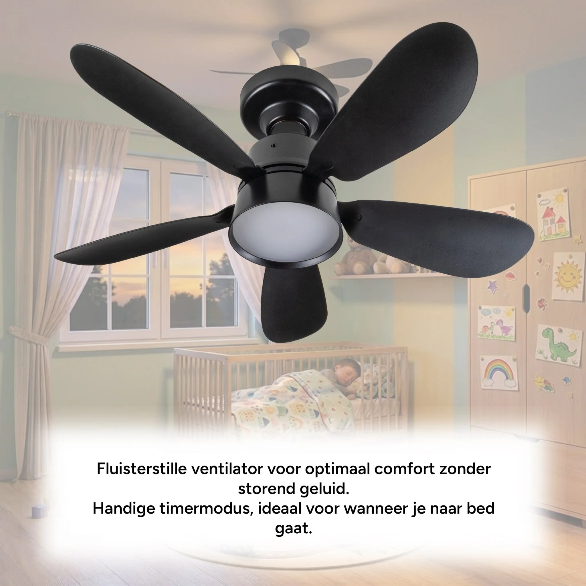 Plafondlamp met ventilator - 25W 1100lm 3000K/6500K Verwijderbare bladen Gemakkelijke installatie - Image 7