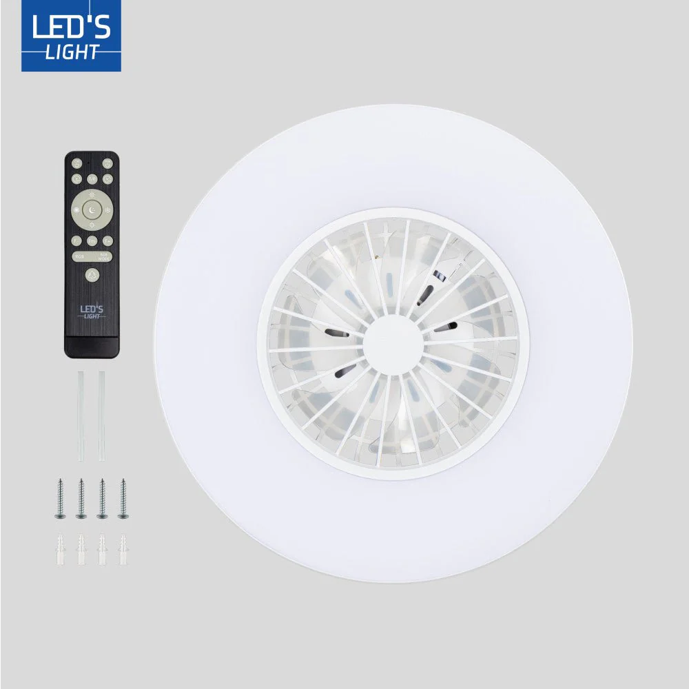 LED's Light Plafondlamp met ventilator RGB - 39W 3300lm 2700K/6500K/RGB - Ø485mm IP20 - Dimbaar - Image 13