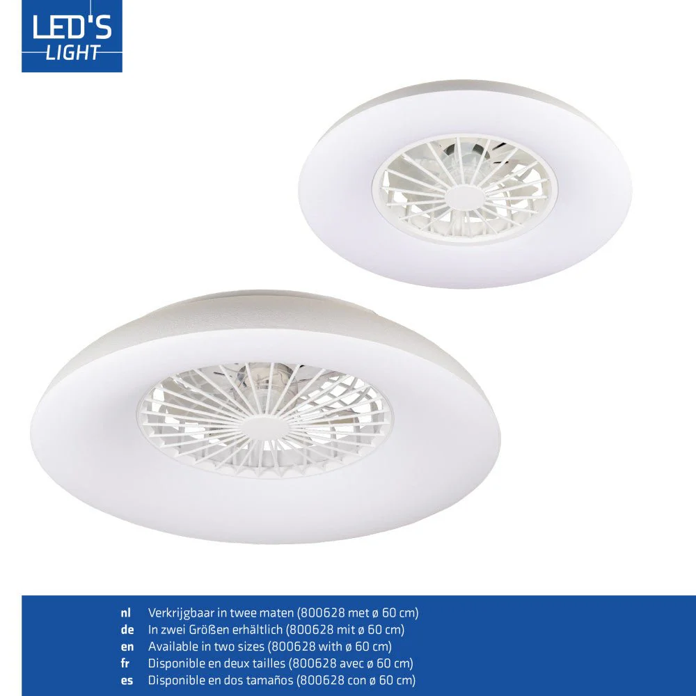 LED's Light Plafondlamp met ventilator RGB - 39W 3300lm 2700K/6500K/RGB - Ø485mm IP20 - Dimbaar - Image 16