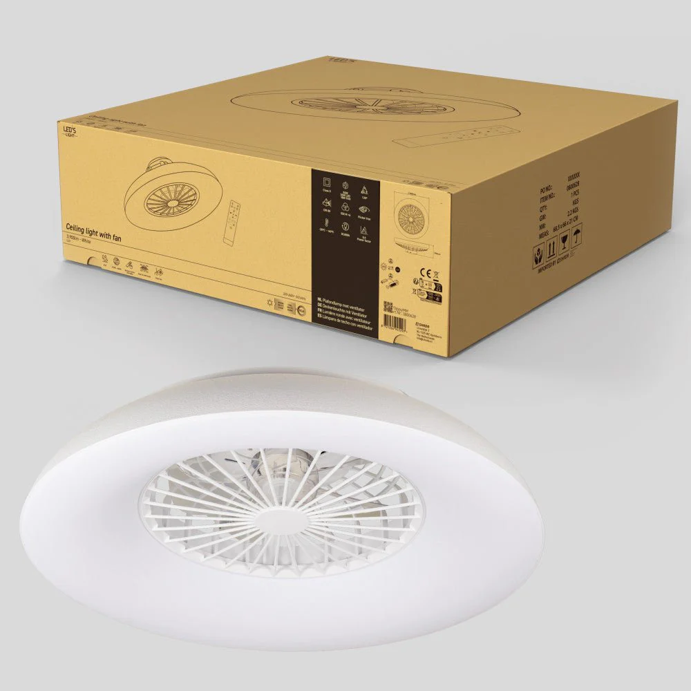 LED's Light RGB Plafondlamp met ventilator - 54W 3950lm 2700K/6500K/RGB - Ø600mm IP20 - Dimbaar - Image 13
